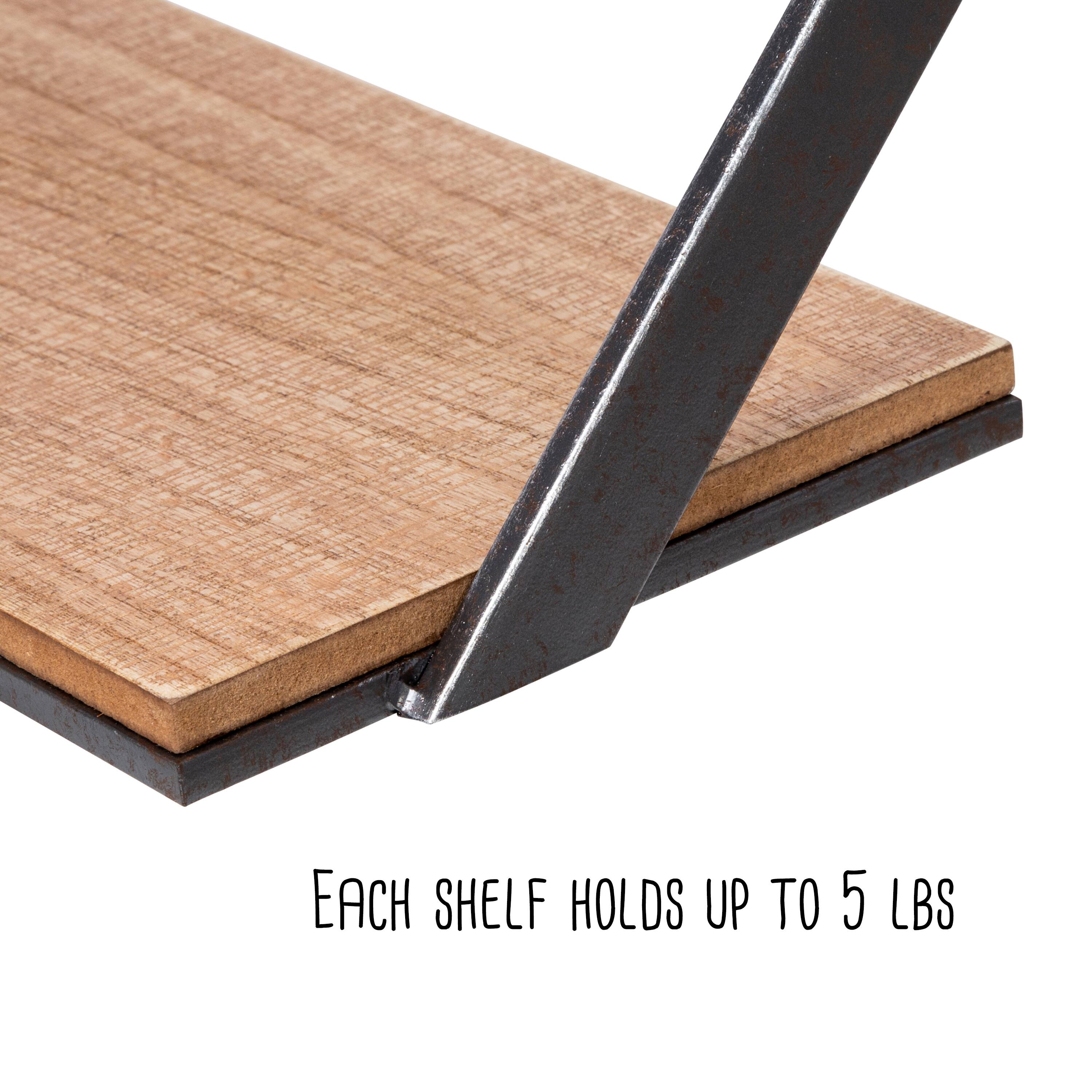 Honey Can Do Floating Decorative Metal & Wood Wall Shelves, 3ct.