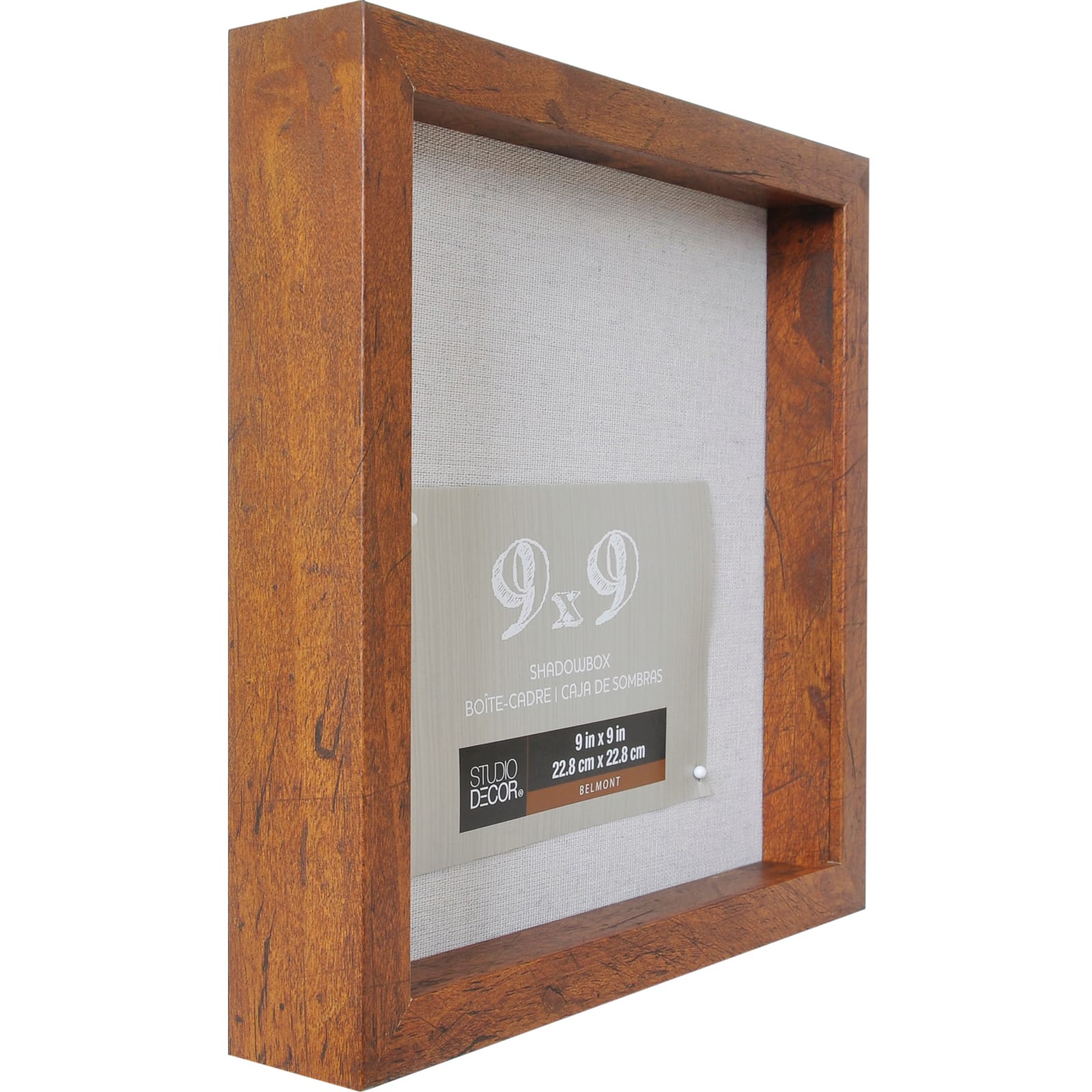 8 Pack: Honey Belmont 9" x 9" Shadowbox by Studio Décor®