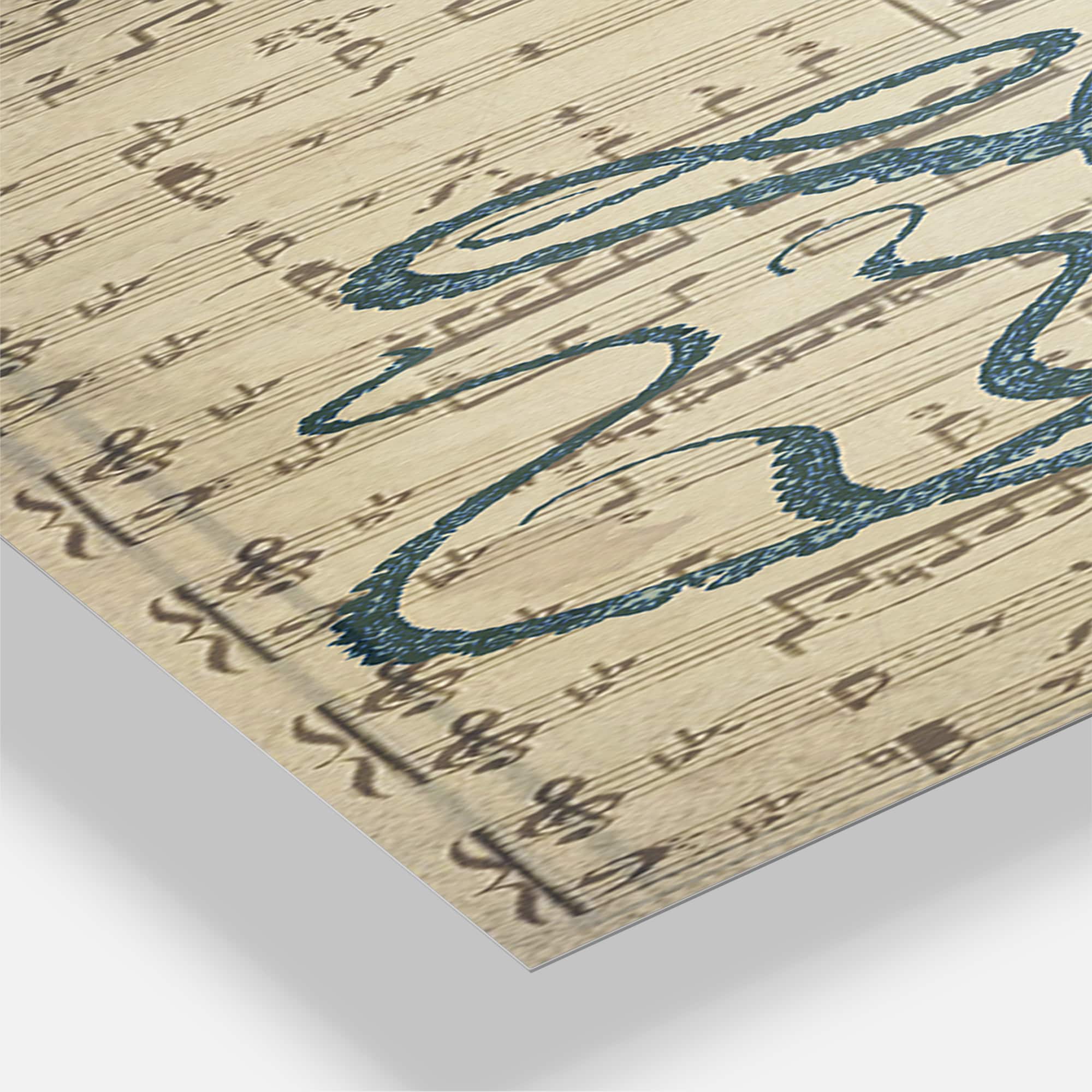 Designart 'Octopus Music Score Ii Large Nautical & Coastal Multipanel Wall Clock