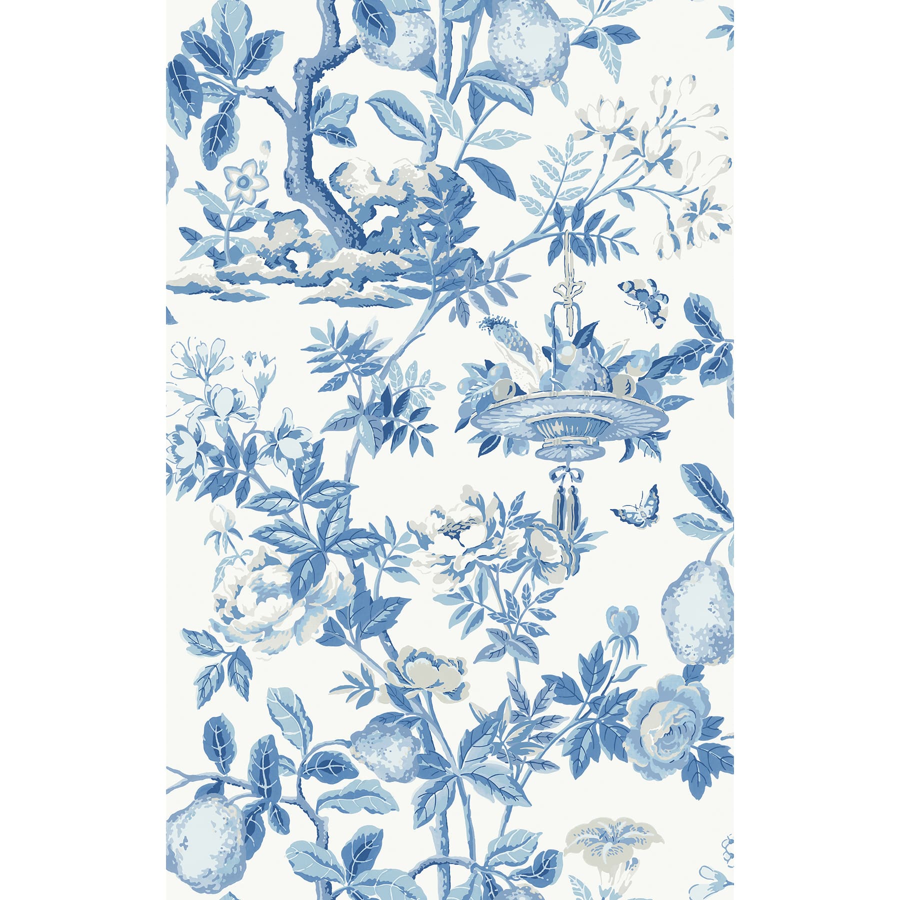 Wallpops Delft Shantung Garden Scalamandre Self Adhesive Wallpaper