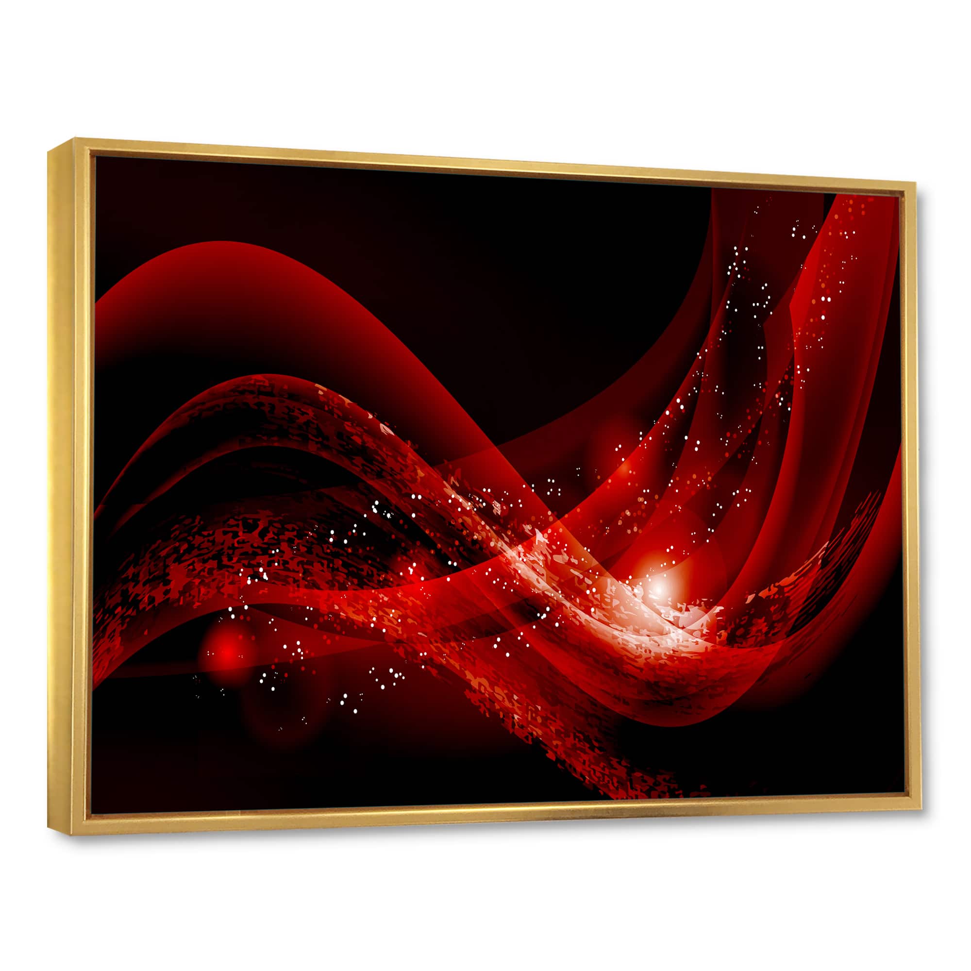 Designart - Dark Red Vector Illustration - Abstract Framed Canvas art print