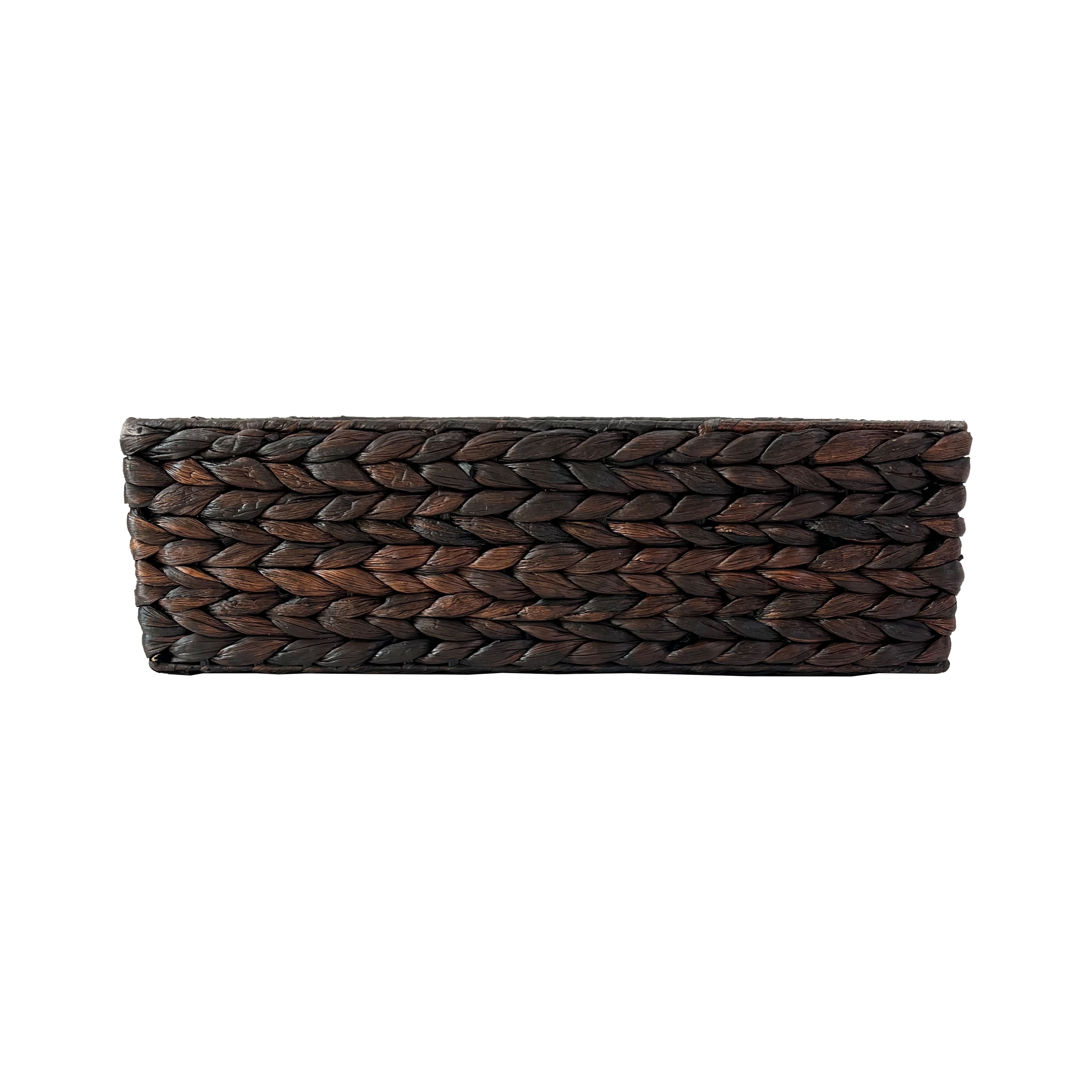 Juvale 5-pcs Brown Small Rectangular Woven Nesting Baskets, Lined Wicker  Set For Organizing Closet, Kitchen, Pantry Shelves, Bathroom (3 Sizes) :  Target
