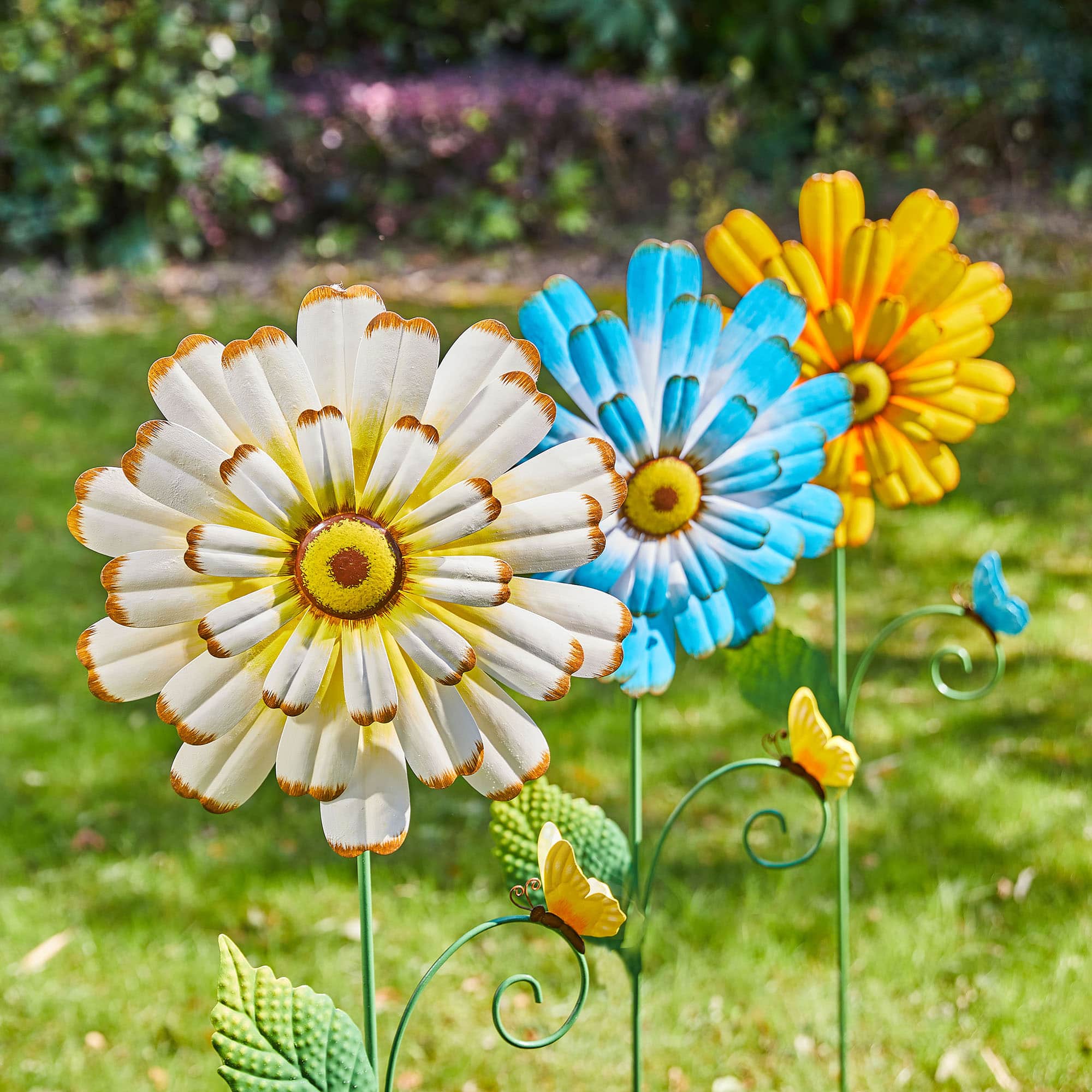 Metal Garden Flowers Stakes Fasci Garden