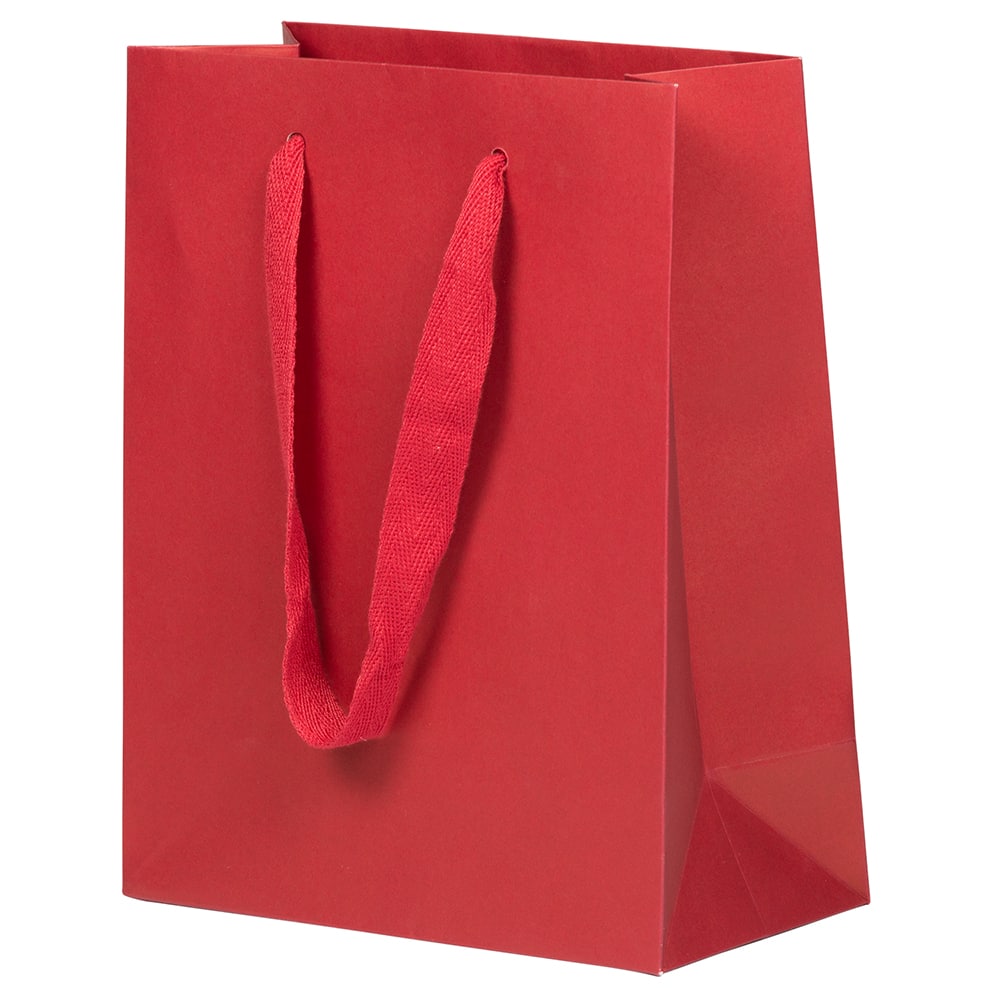 JAM Paper Medium Red Matte Heavy Duty Kraft Gift Bags, 10ct.