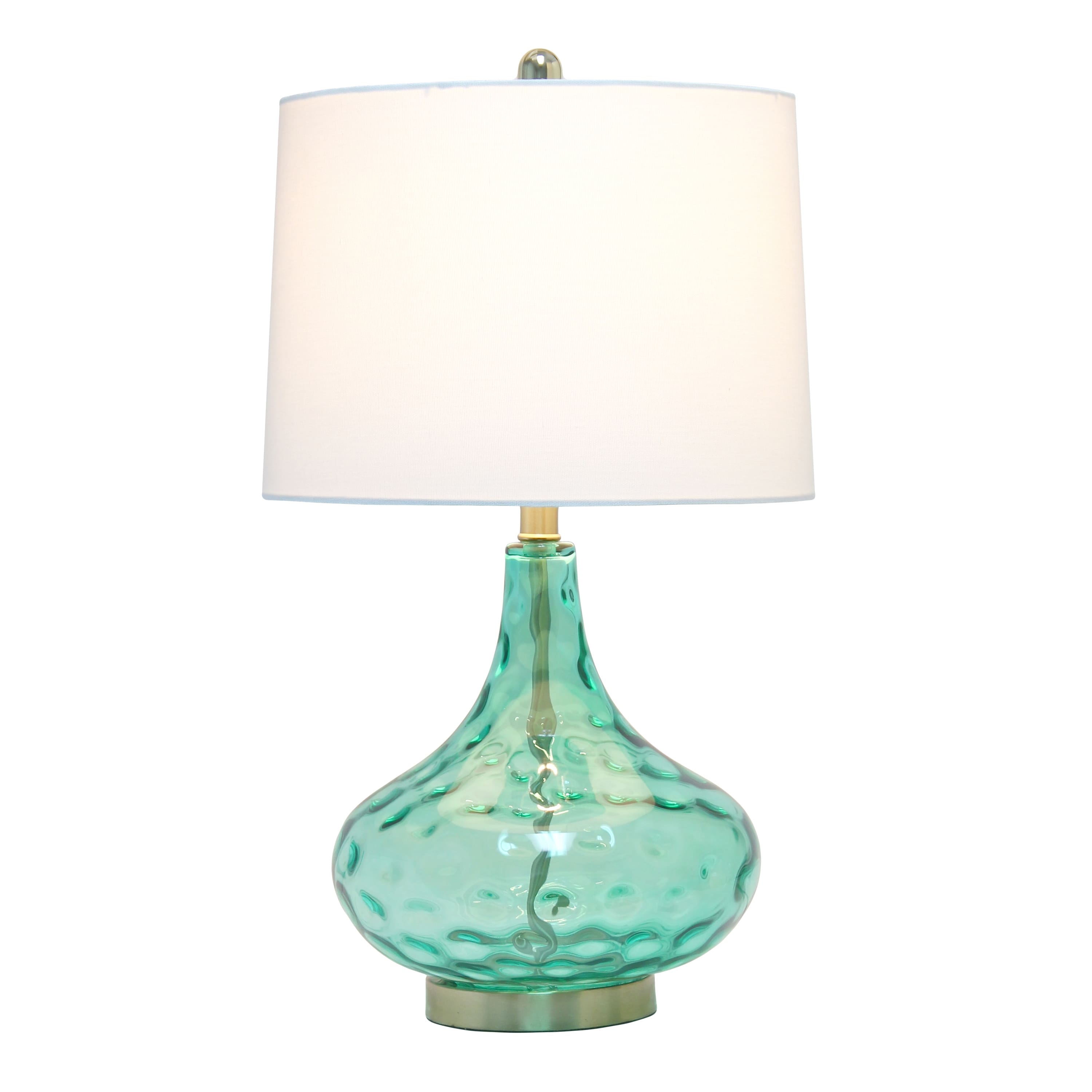 Lalia Home Classix 24" Seafoam Green Dimpled Glass Table Lamp