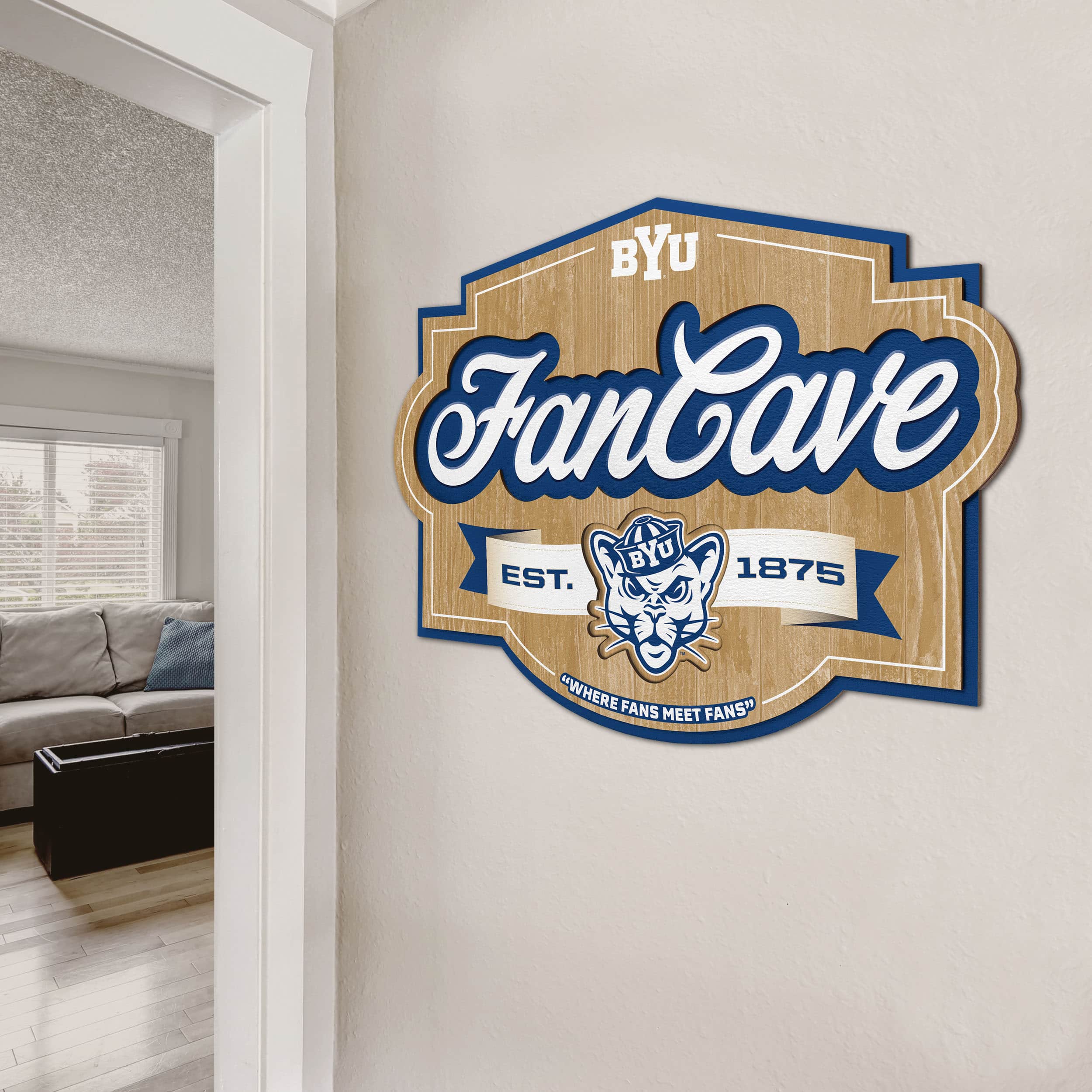 NCAA Fan Cave Sign