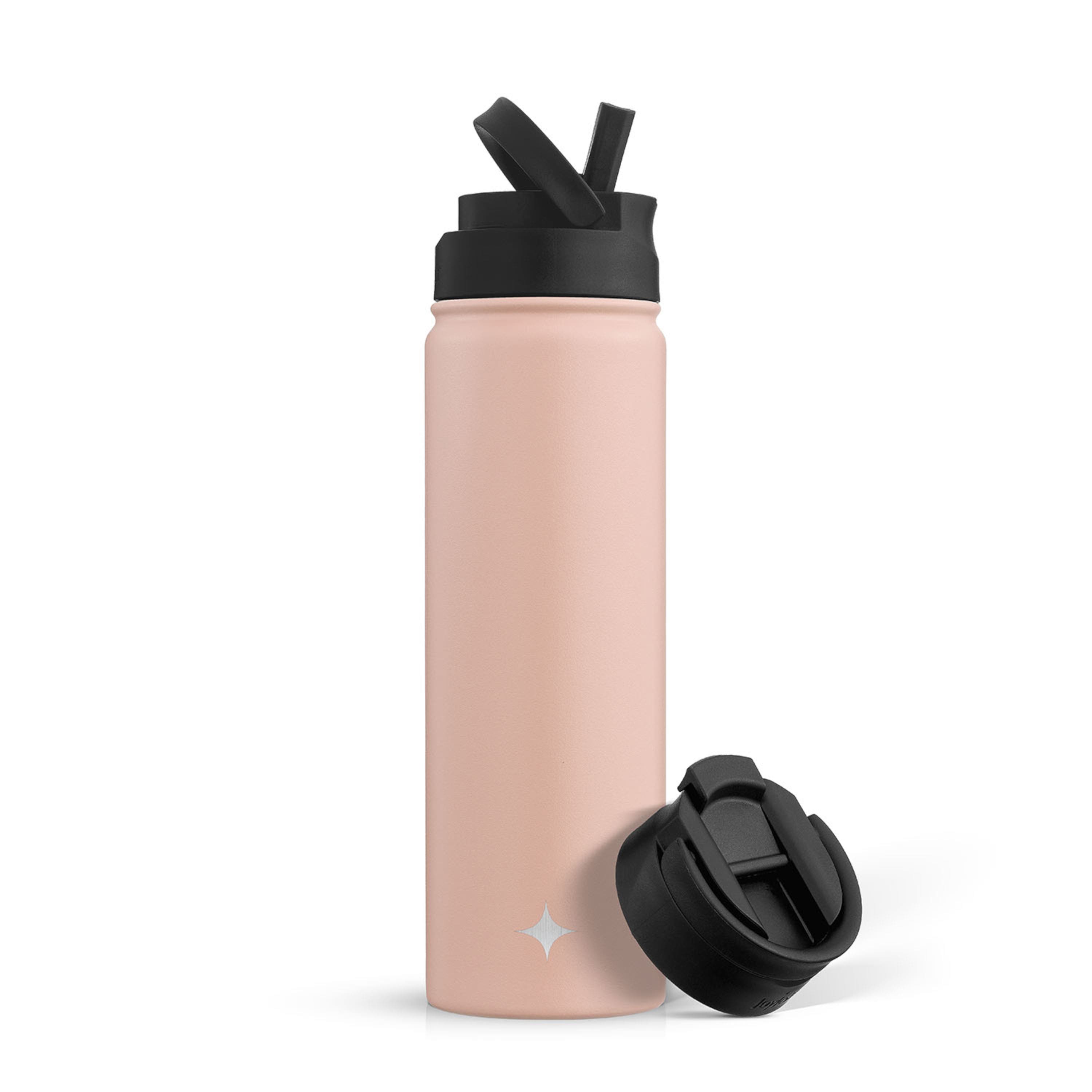 JoyJolt® 22oz. Triple Insulated Water Bottle with Flip Lid & Sport Straw Lid