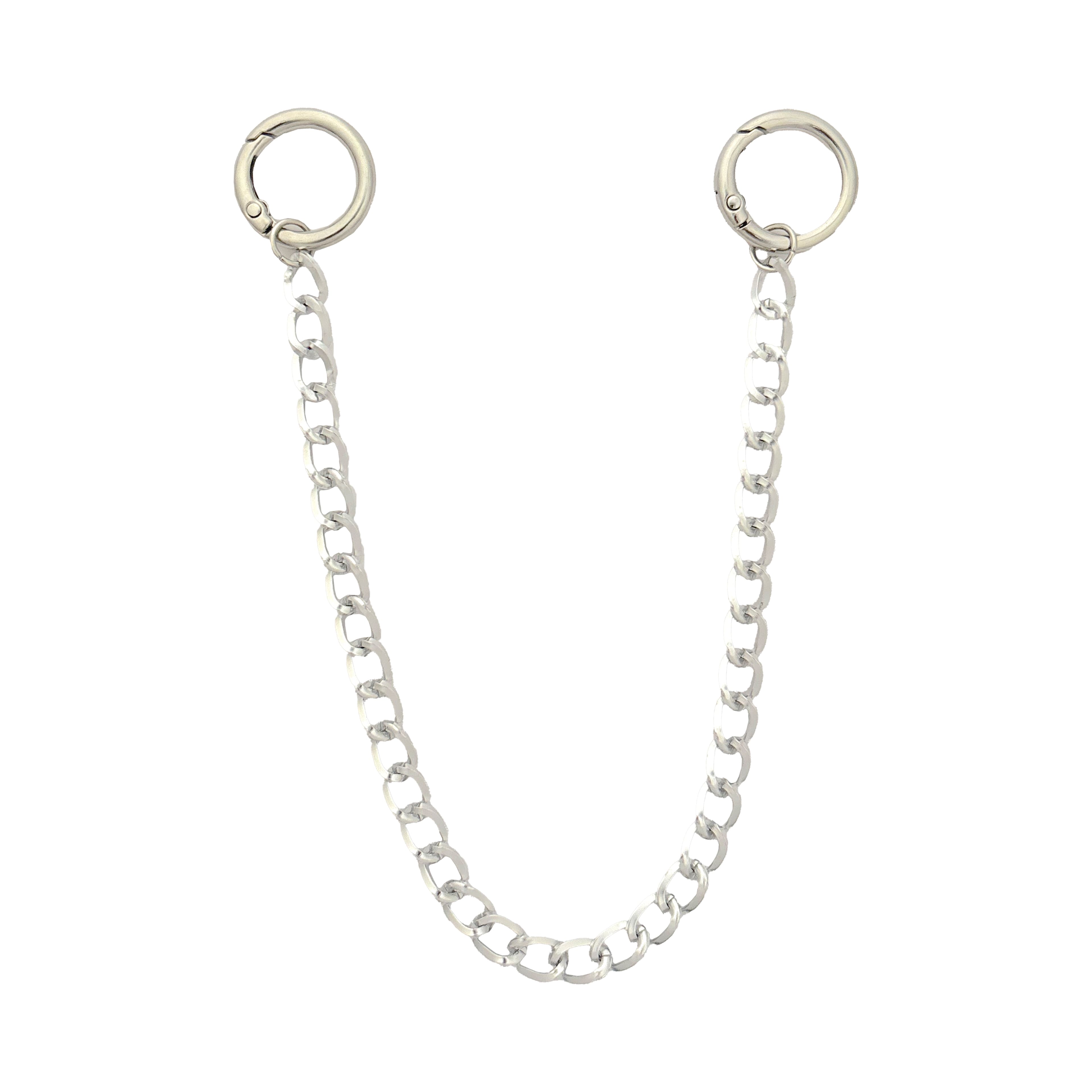 Blue Moon Studio™ 10.25" Silver Bag Chain with Circle Clasps