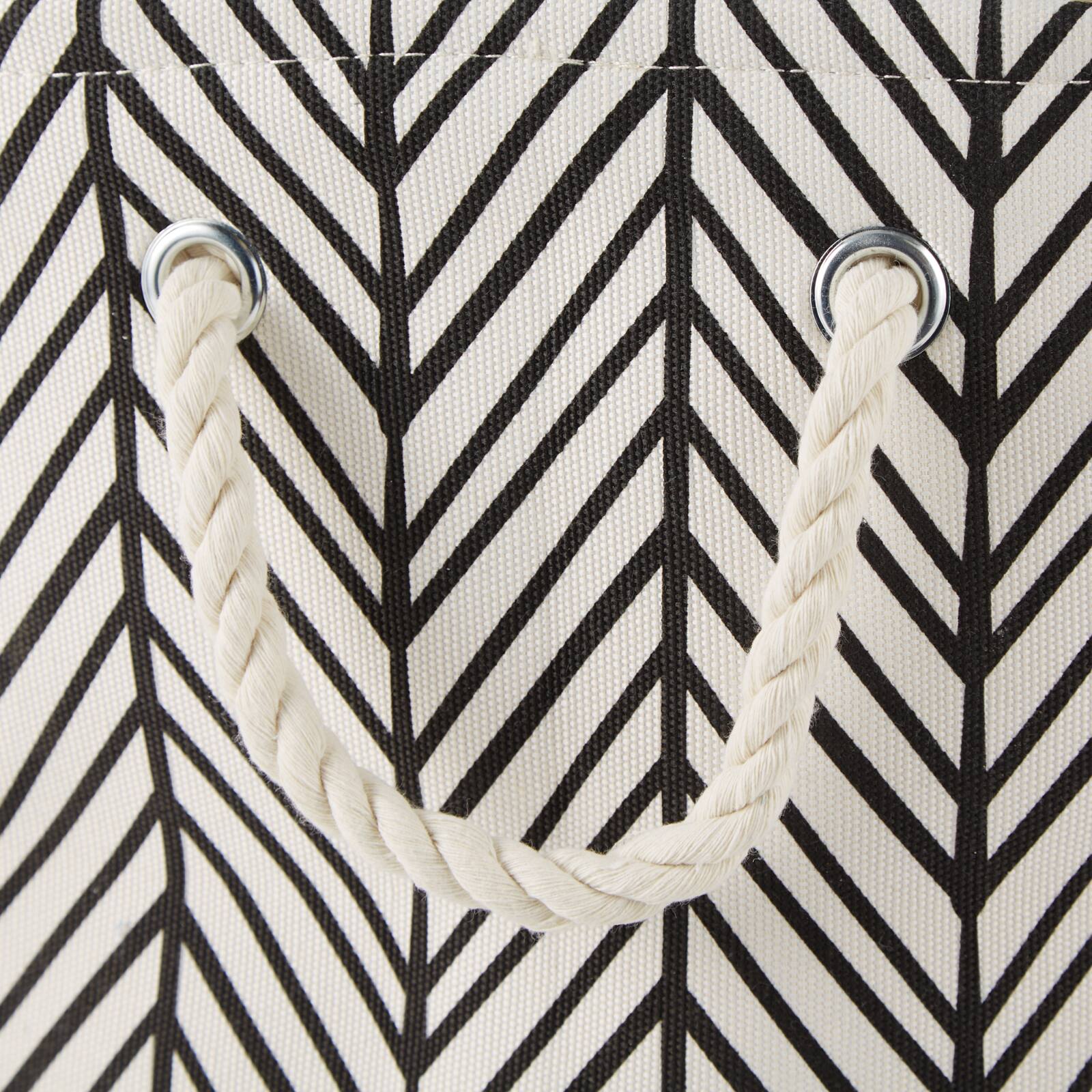 DII® Small Off-White Herringbone Rectangle Fabric Bin