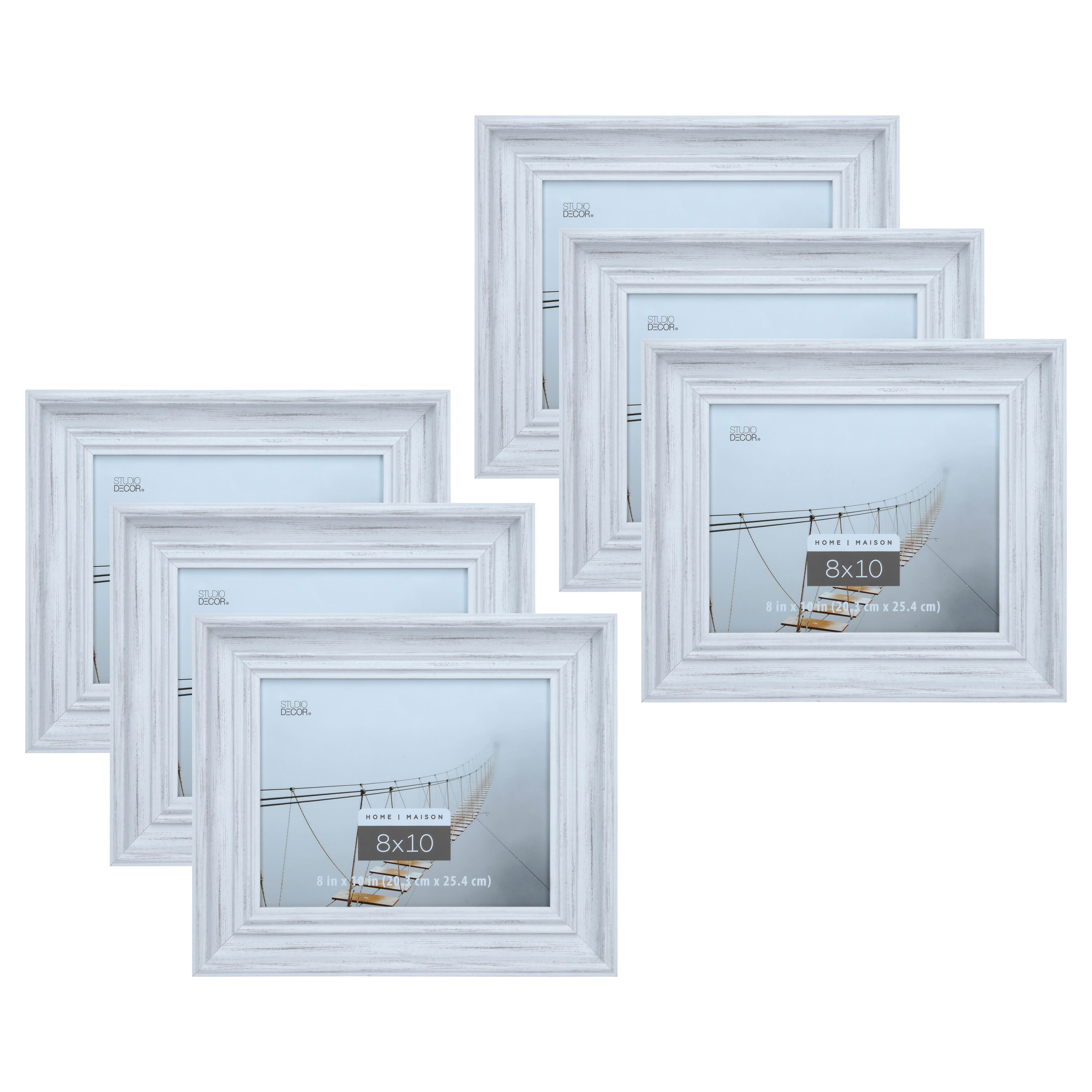 6 Pack: Home White Distressed Catalina Frame by Studio Décor®