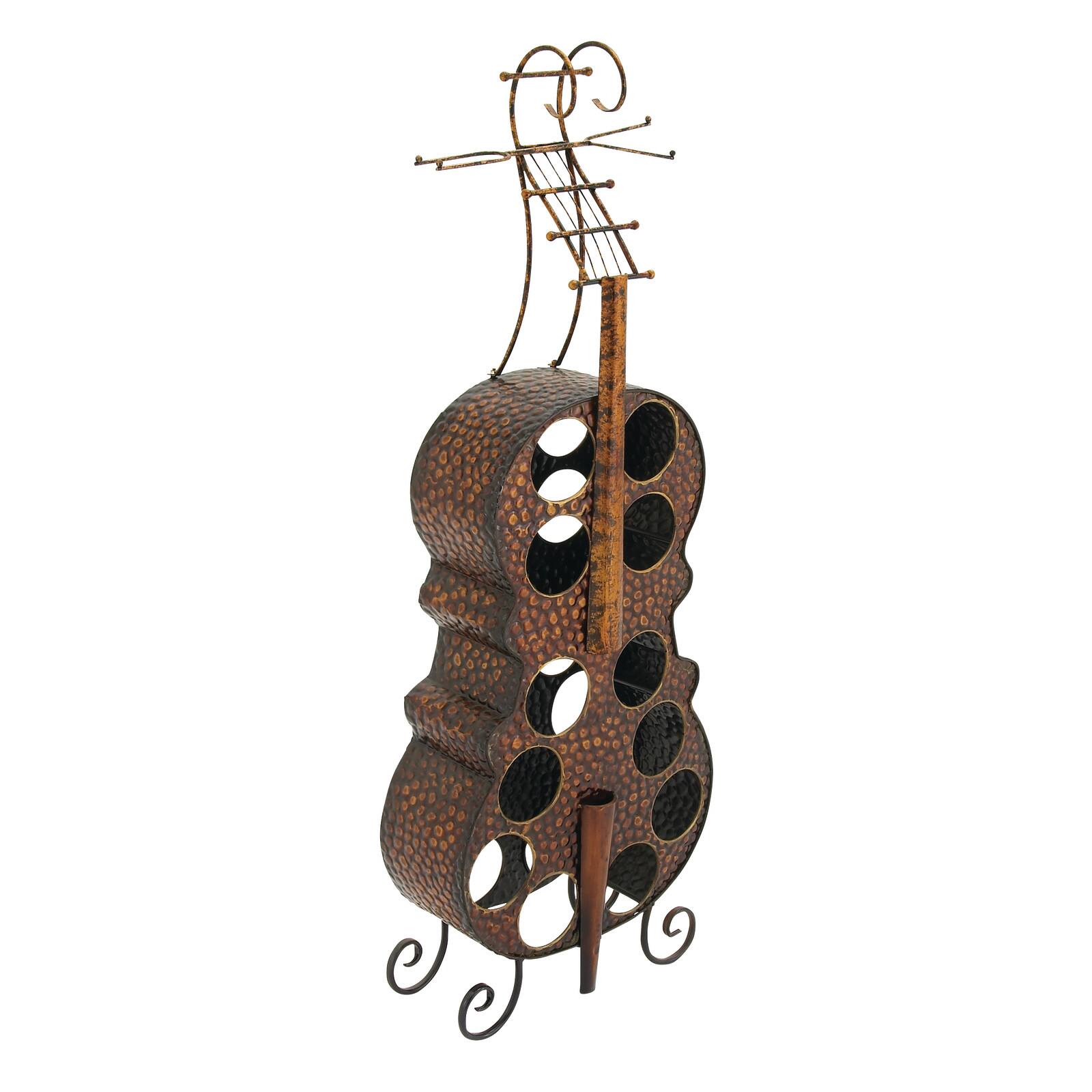 47&#x22; Brass Metal Traditional Wine Holder Rack