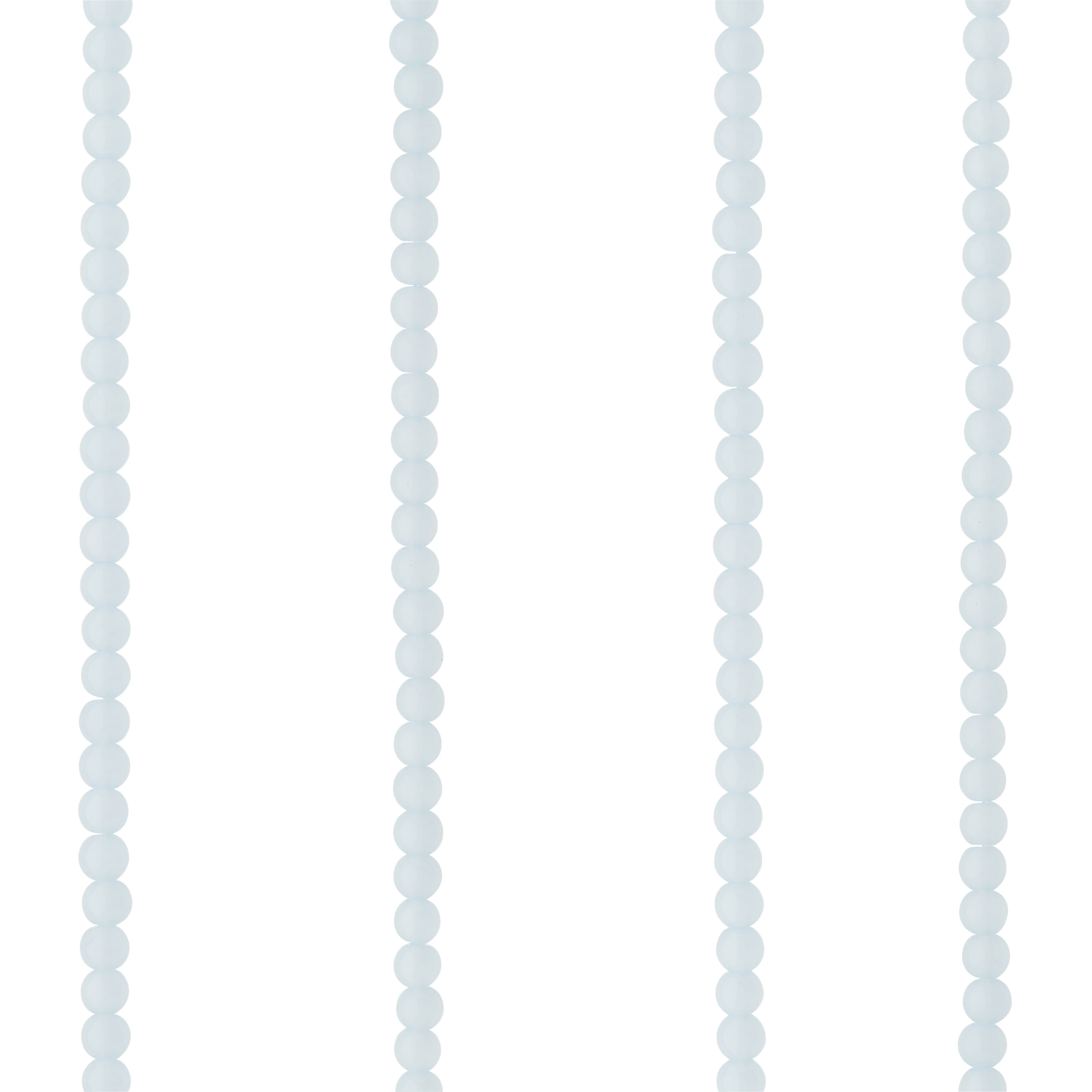 Light Sapphire Round Glass Beads, 4mm by Bead Landing™