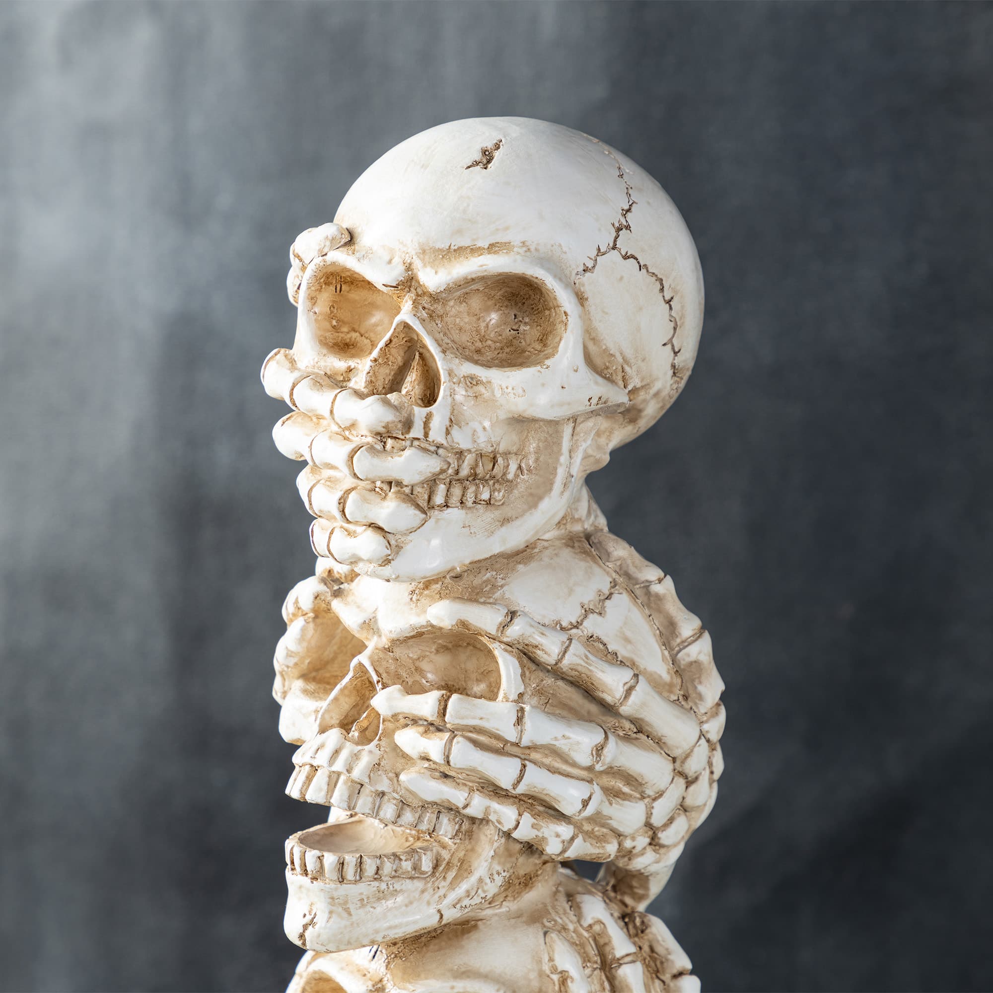 Glitzhome&#xAE; 18&#x22;H Halloween Resin Stacked Skull Table Decor