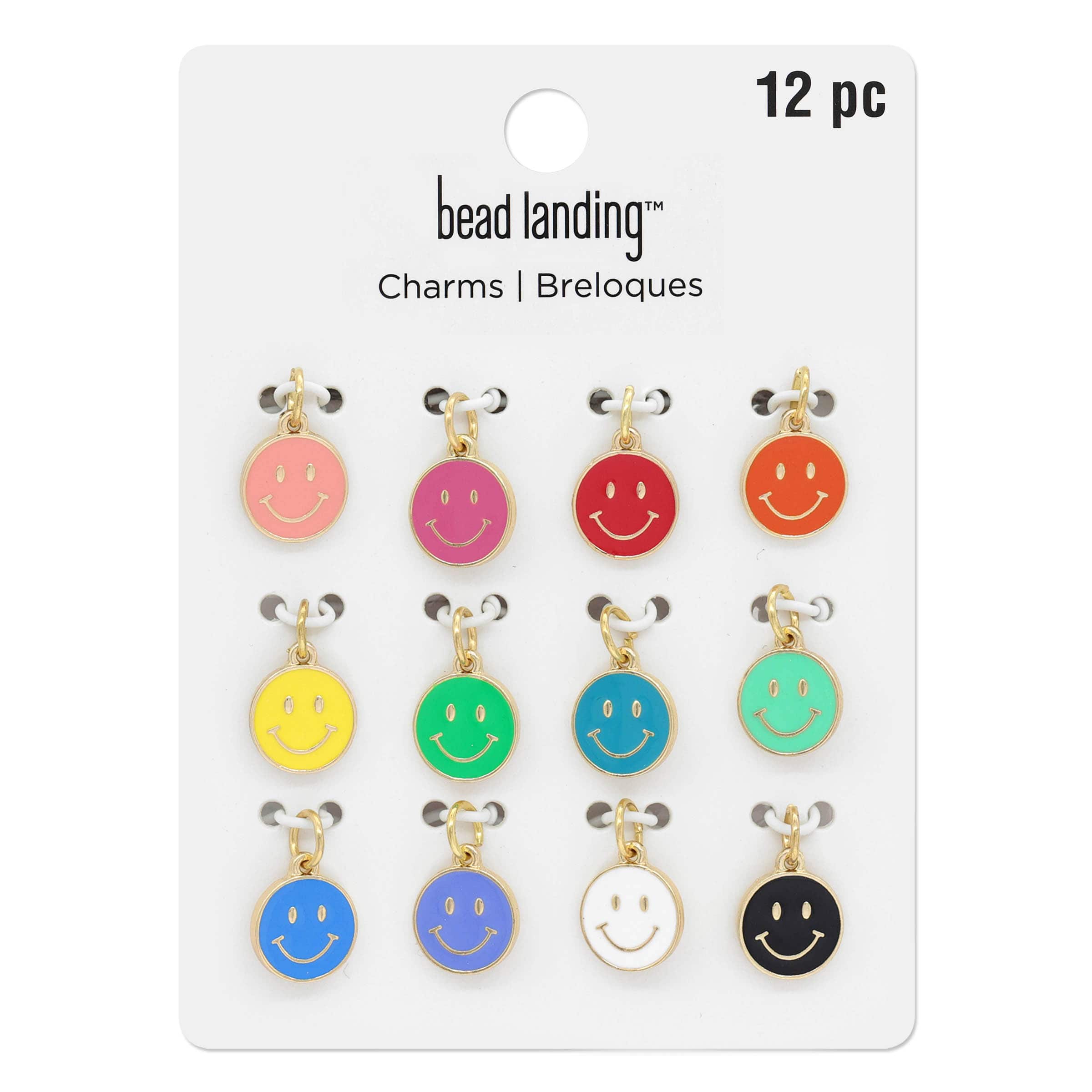 Enamel Smiley Face Charm Mix by Bead Landing&#x2122;