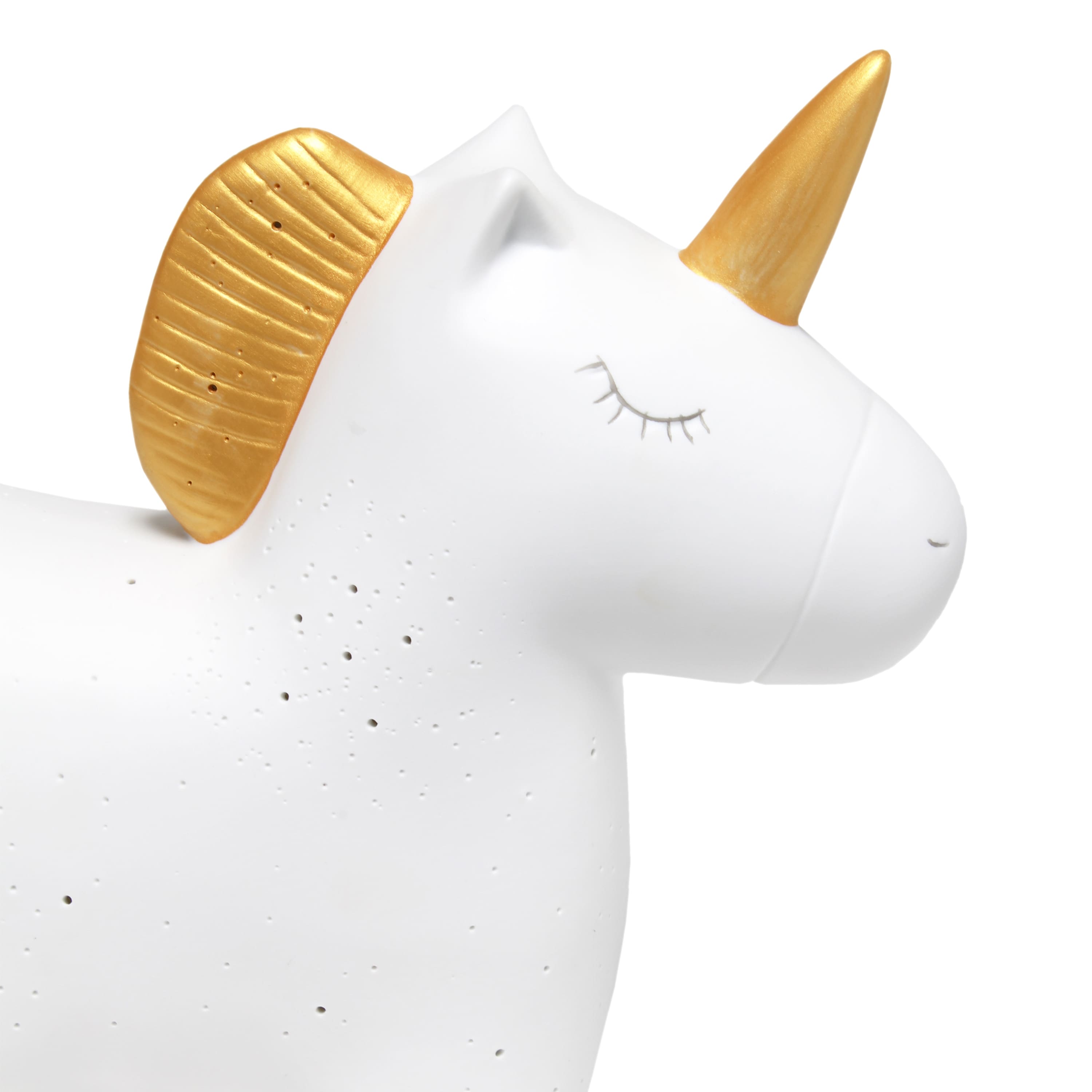 Simple Designs Porcelain Unicorn Shaped Table Lamp