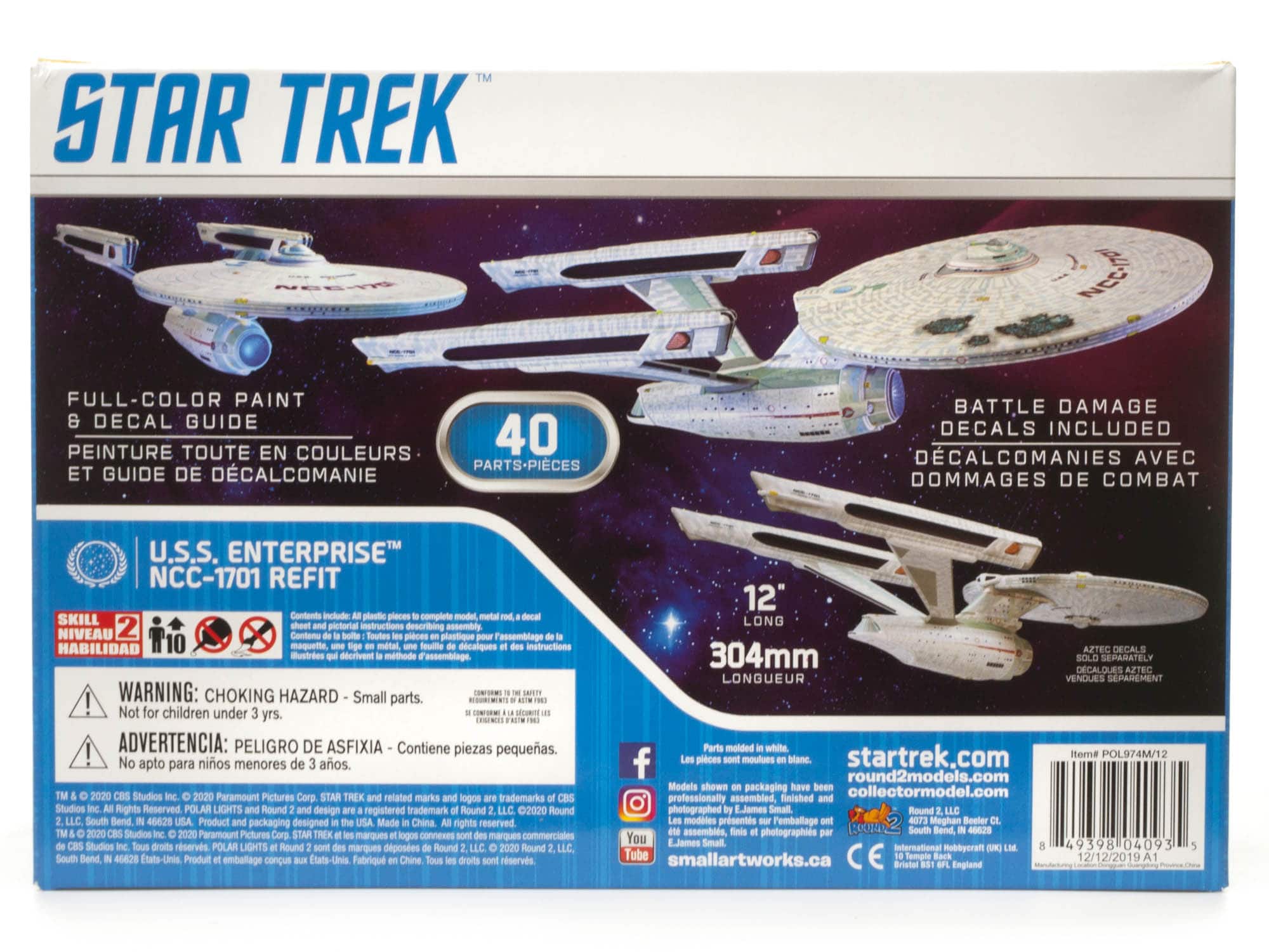 Polar Lights&#xAE; Star Trek&#x2122; U.S.S. Enterprise NCC-1701 Refit Wrath of Khan Edition 1:1000 Scale Model Kit
