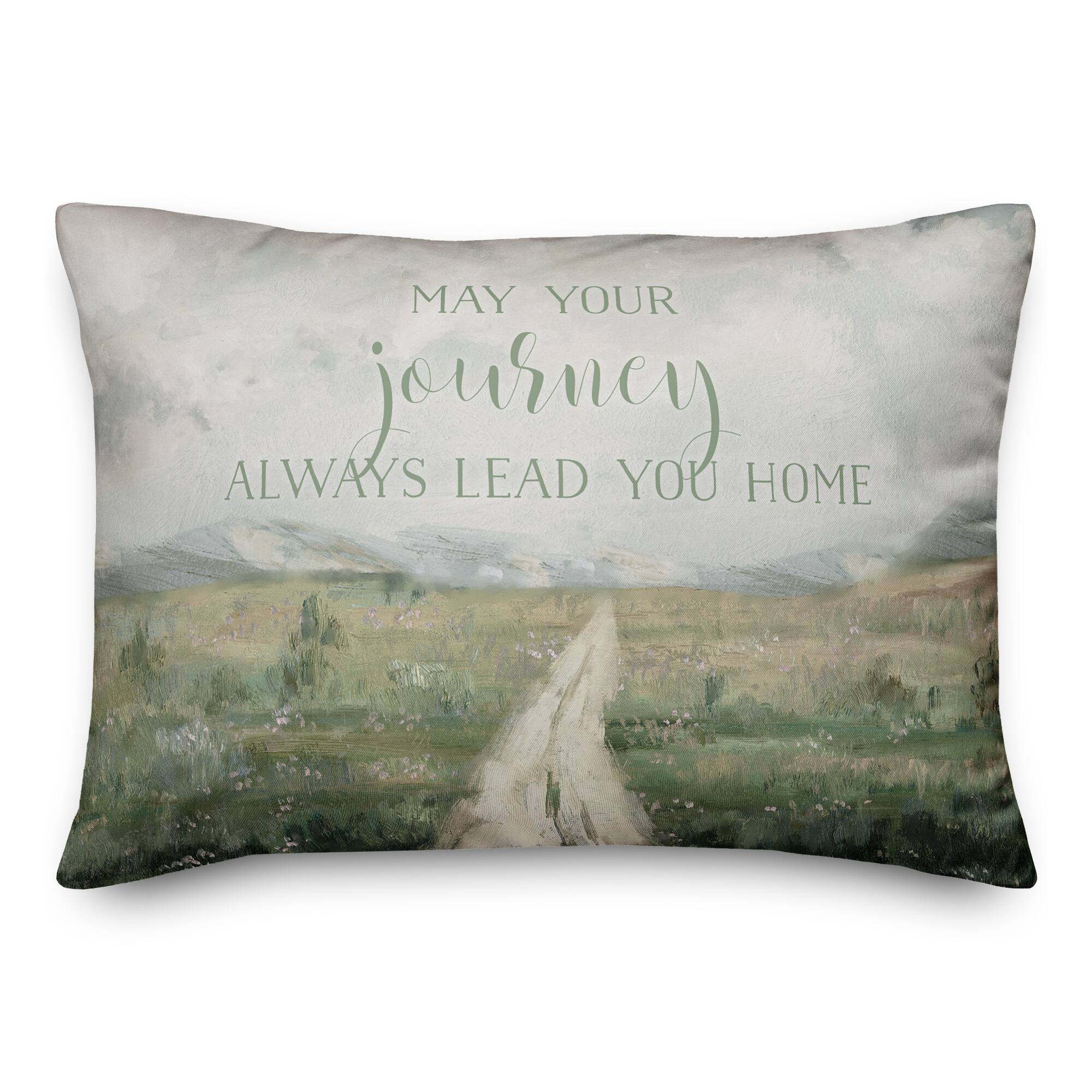 May Your Journey Lead You Home 14" x 20" Throw Pillow
