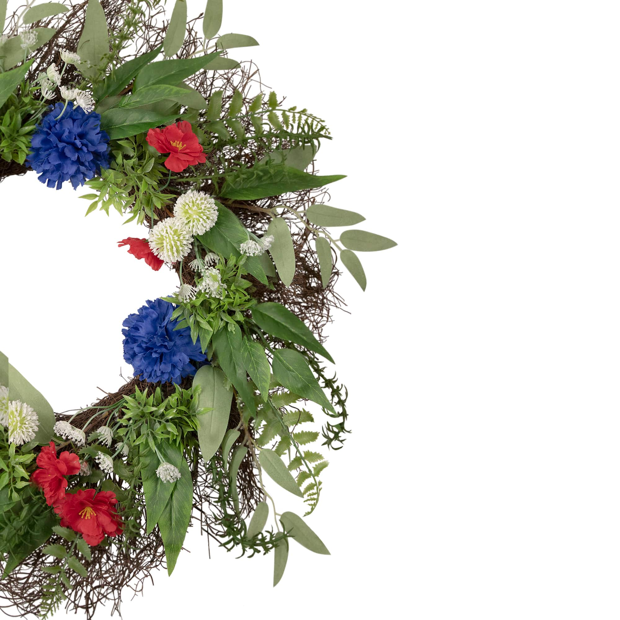 24&#x22; Americana Mixed Floral Wreath