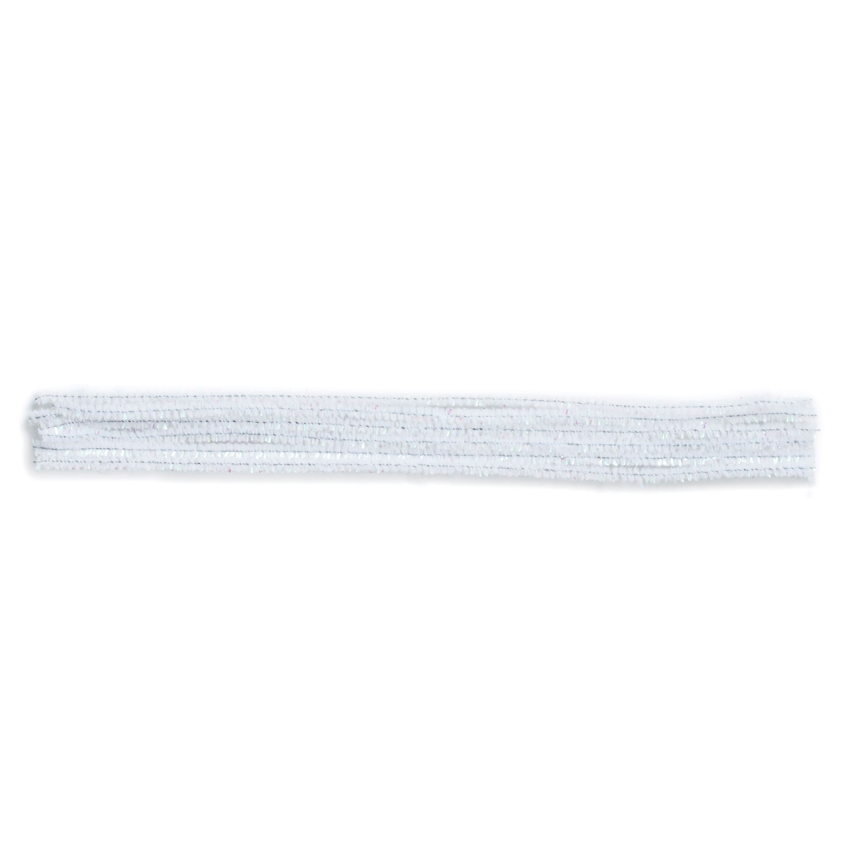 12 Packs: 25 ct. (300 total) Iridescent White Chenille Pipe Cleaners by Creatology&#x2122;