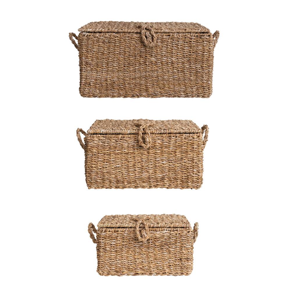Hello Honey® Natural Woven Seagrass Storage Trunk Set