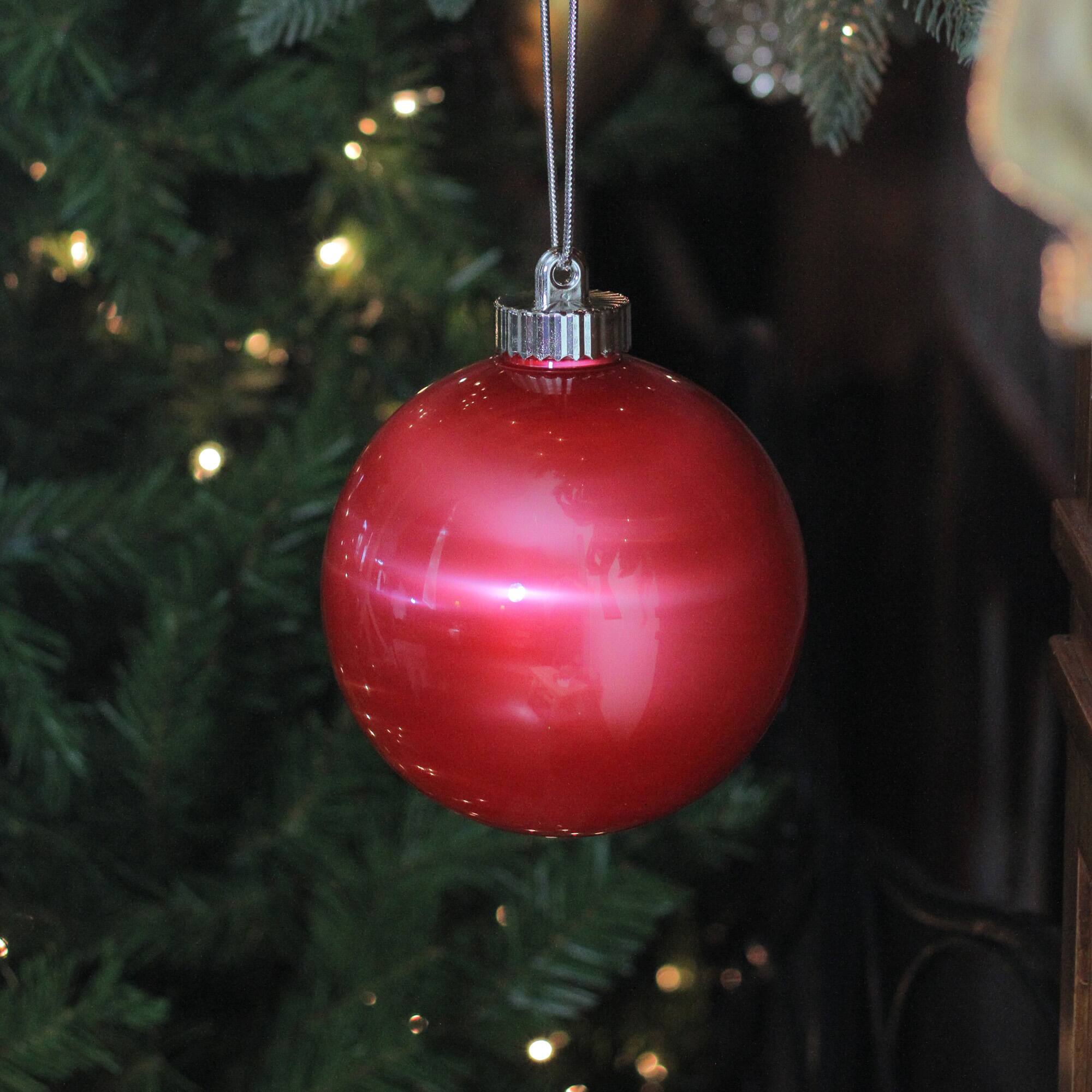 6&#x22; Red LED Shatterproof Ornaments, 3ct.