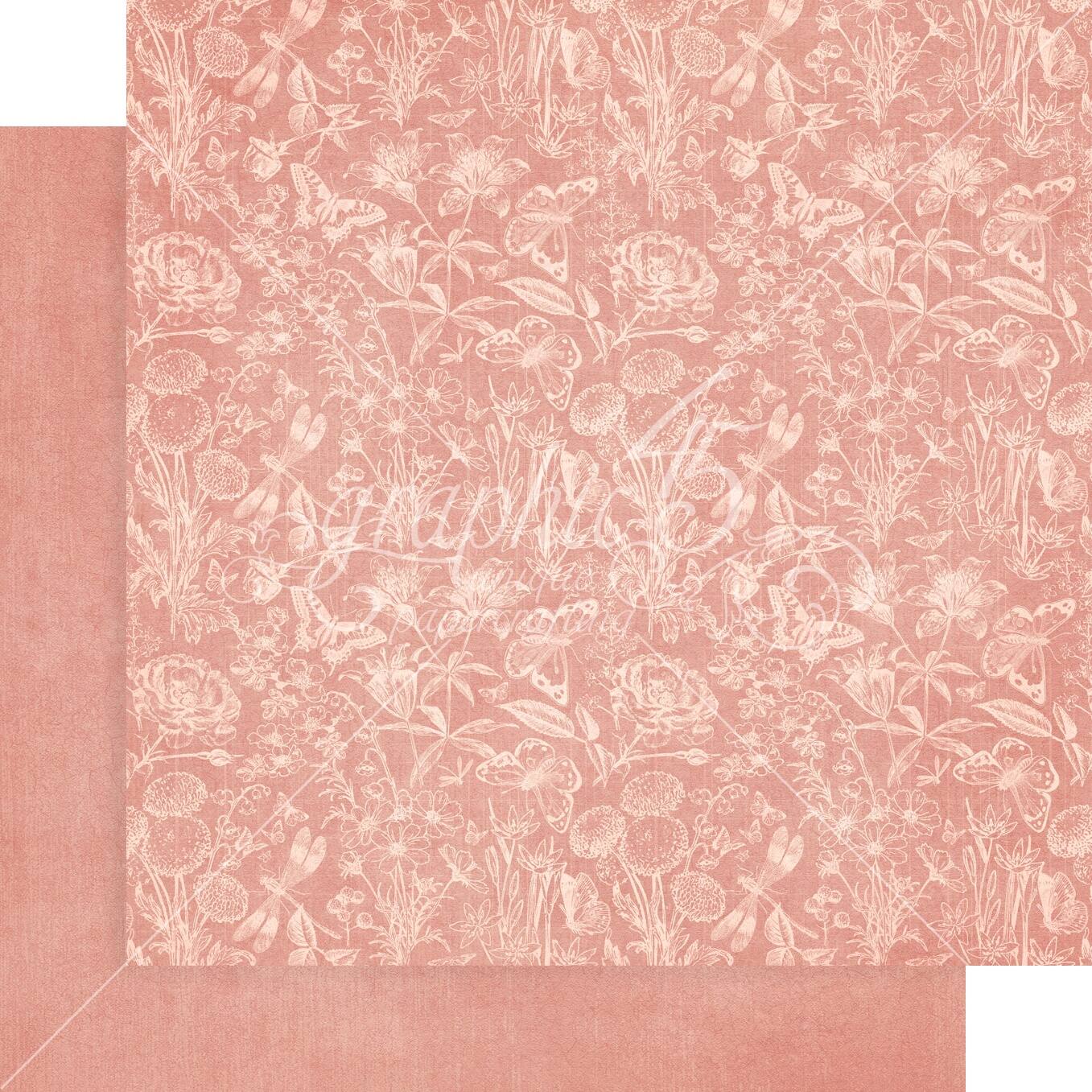 Graphic 45 Flower Market Patterns & Solids Double-Sided Paper Pad, 12" x 12"