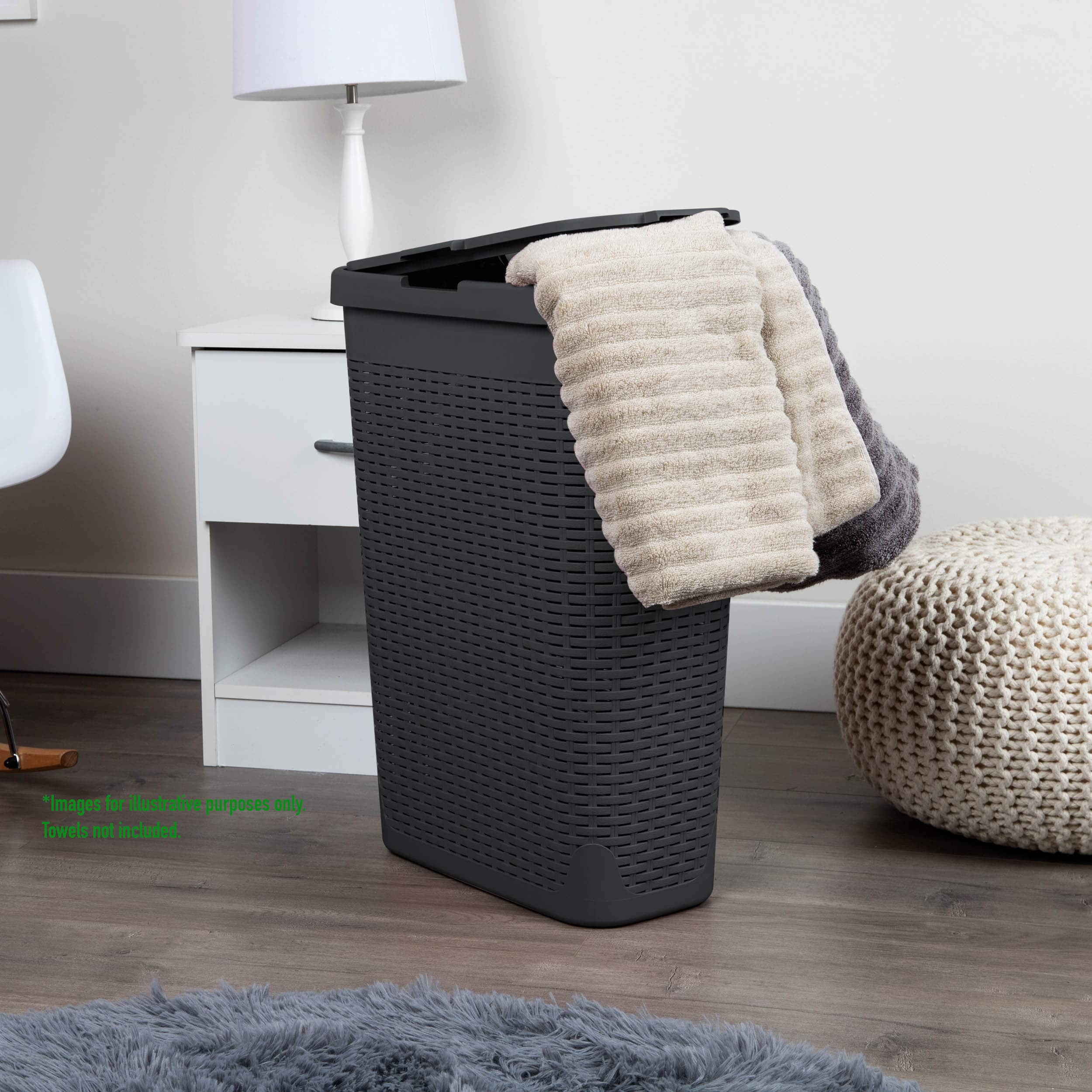 Mind Reader 23.5'' Slim Laundry Hamper with Cutout Handles