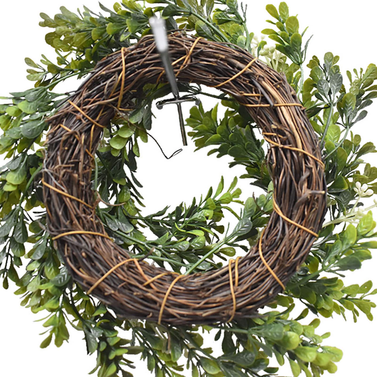 6 Pack: 9&#x22; Green Mini Boxwood Wreath with Flowers by Ashland&#xAE;