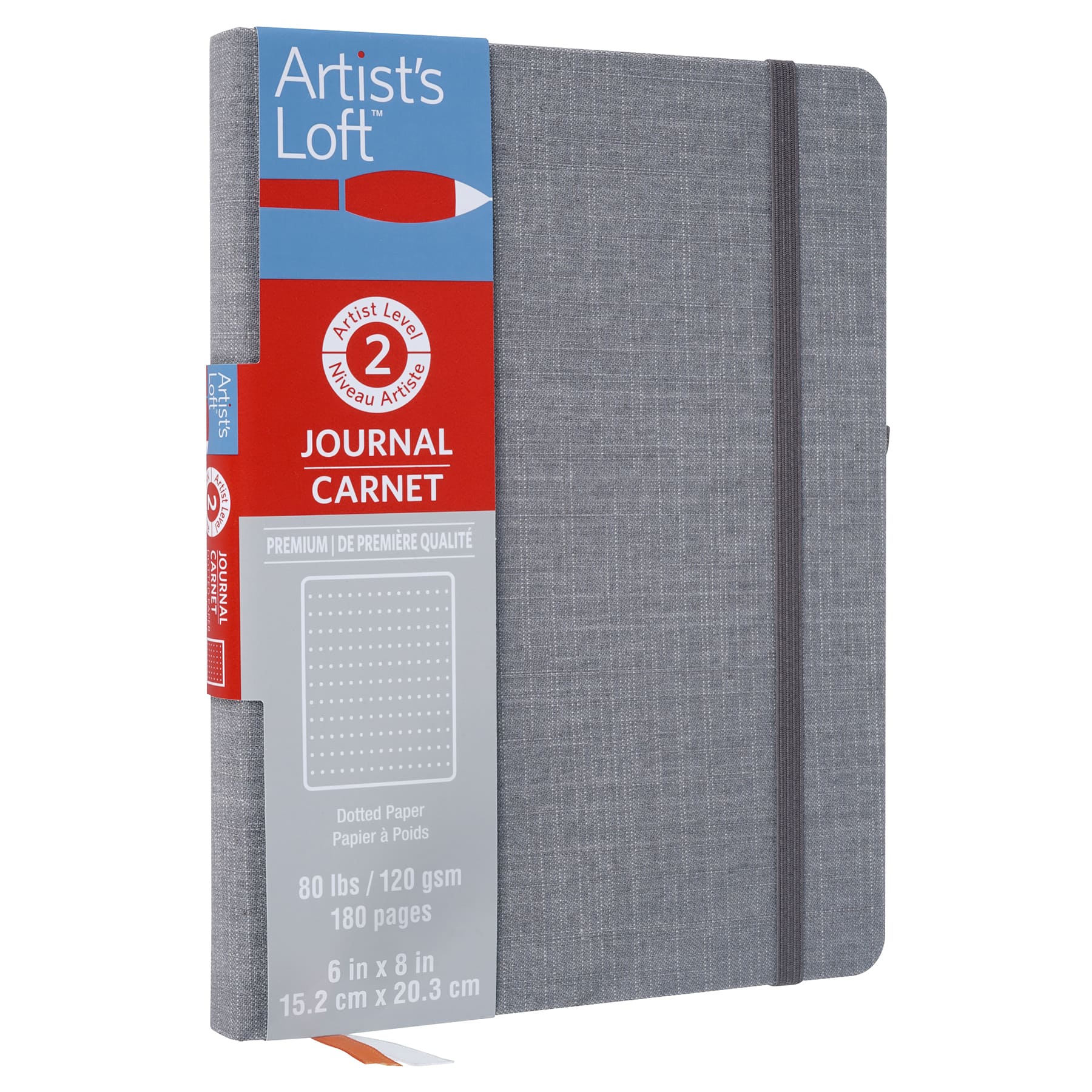 Artist's Loft 6 x 8 Gray Premium Hardcover Dot Journal - Each