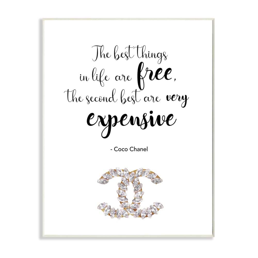 Stupell Industries Second Best Things In Life Quote Fashion Brand Glam Text Wood Wall Plaque