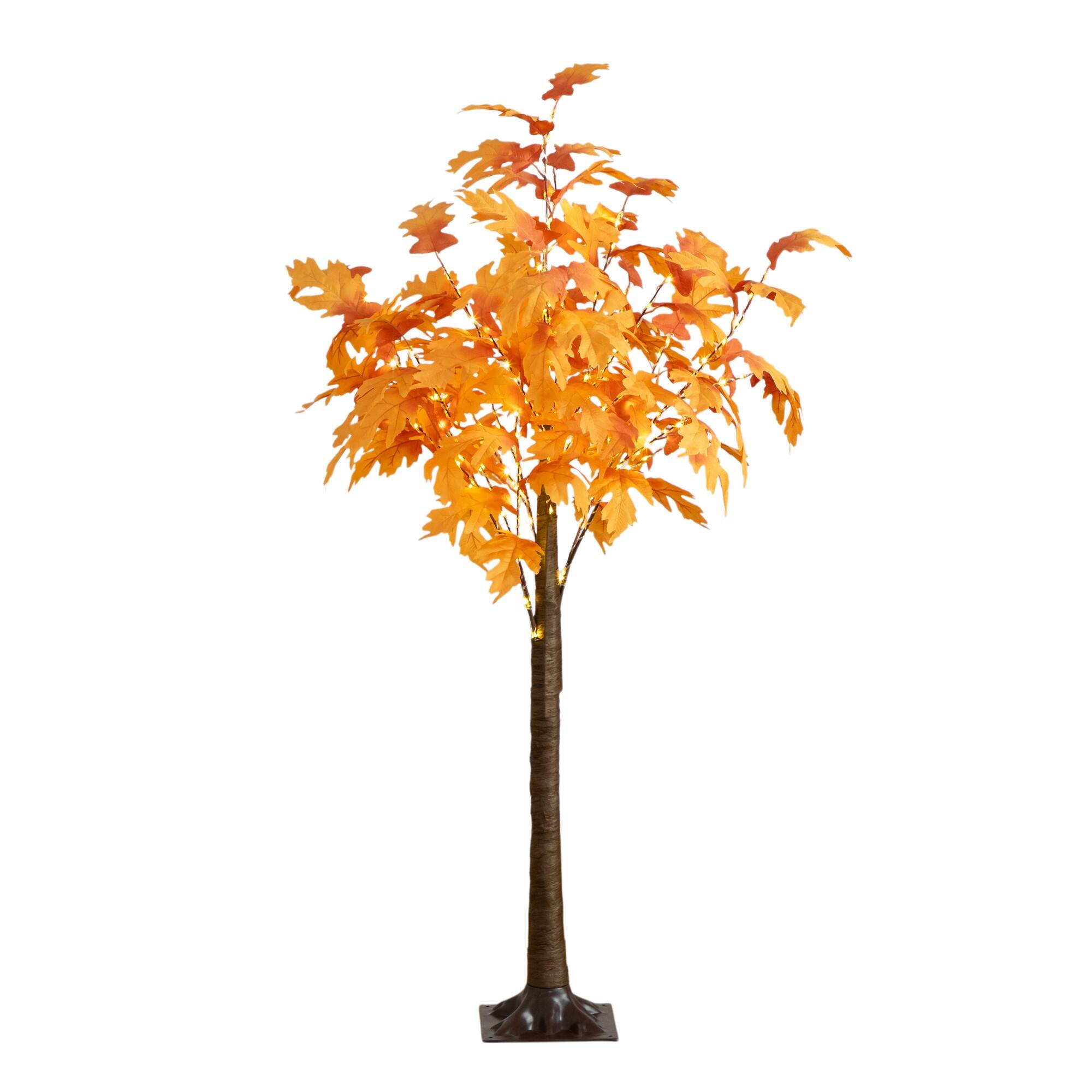 5ft. Pre-Lit Autumn Maple Artificial Fall Tree with 240 Warm White LED Lights