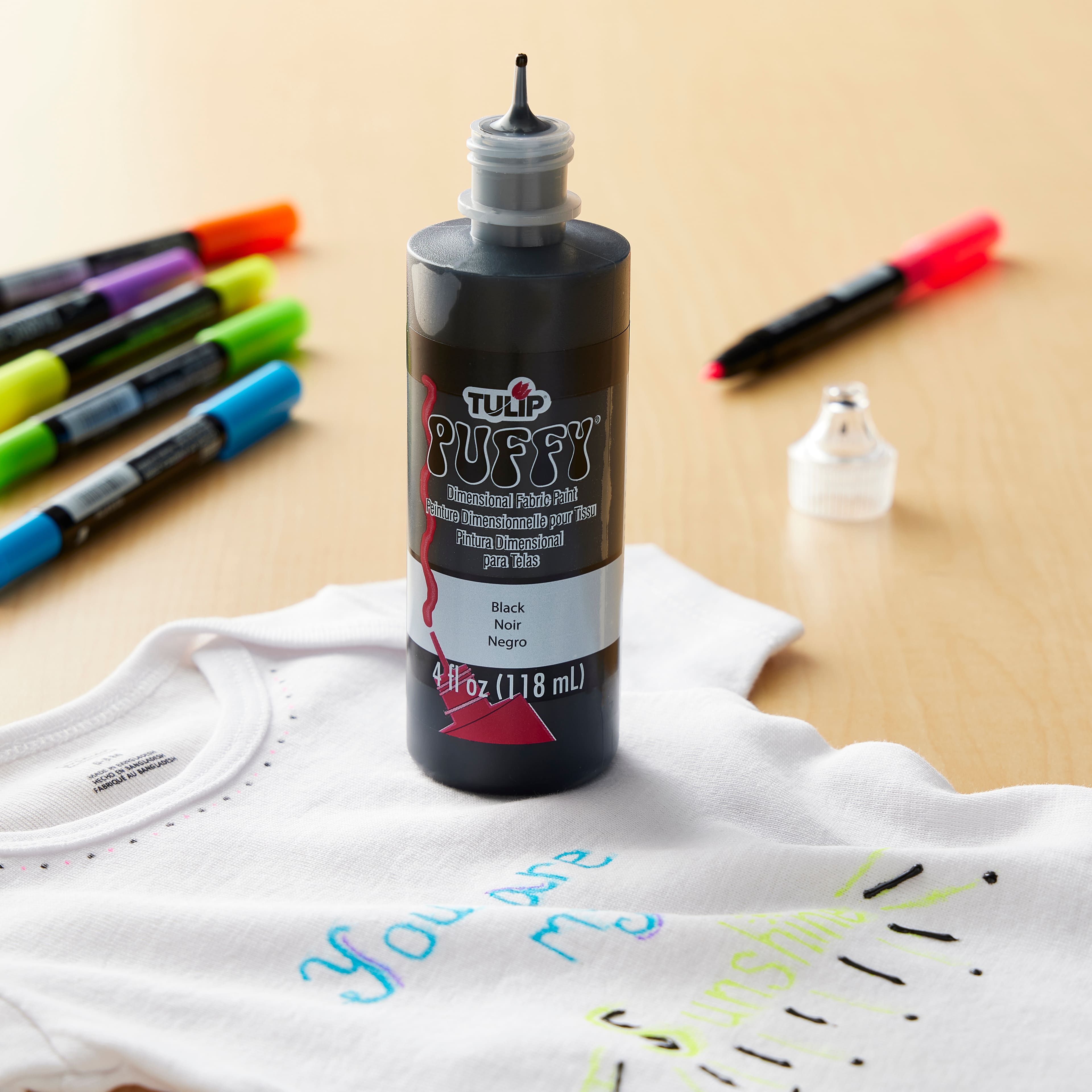 12 Pack: Tulip® Puffy™ Dimensional Fabric Paint, 4oz.