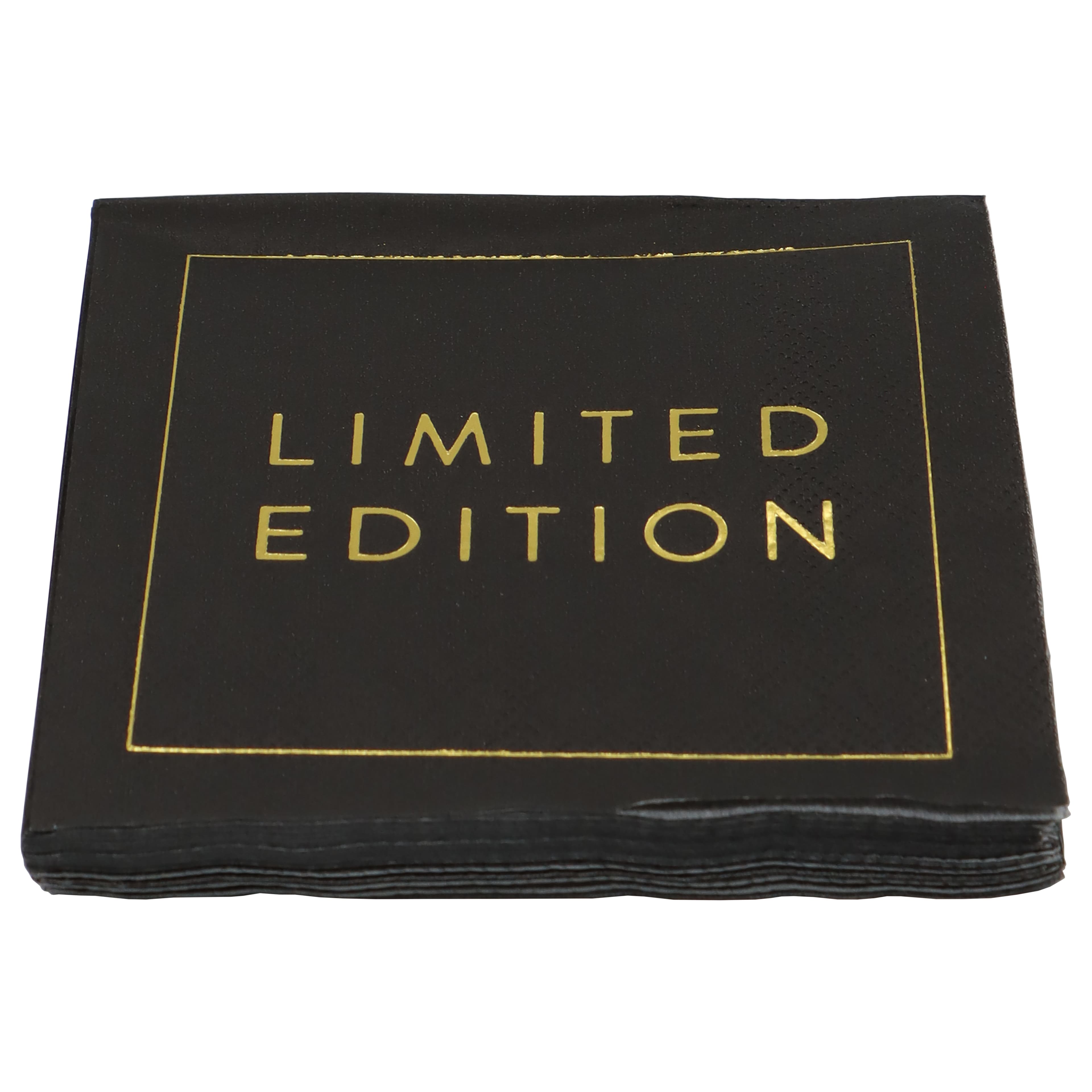 Black &#x26; Gold Limited Edition Beverage Napkins, 20ct. by Celebrate It&#x2122;
