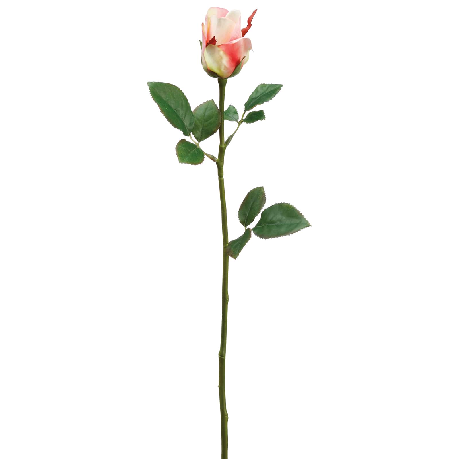 Pink &#x26; Cream Rose Bud Spray