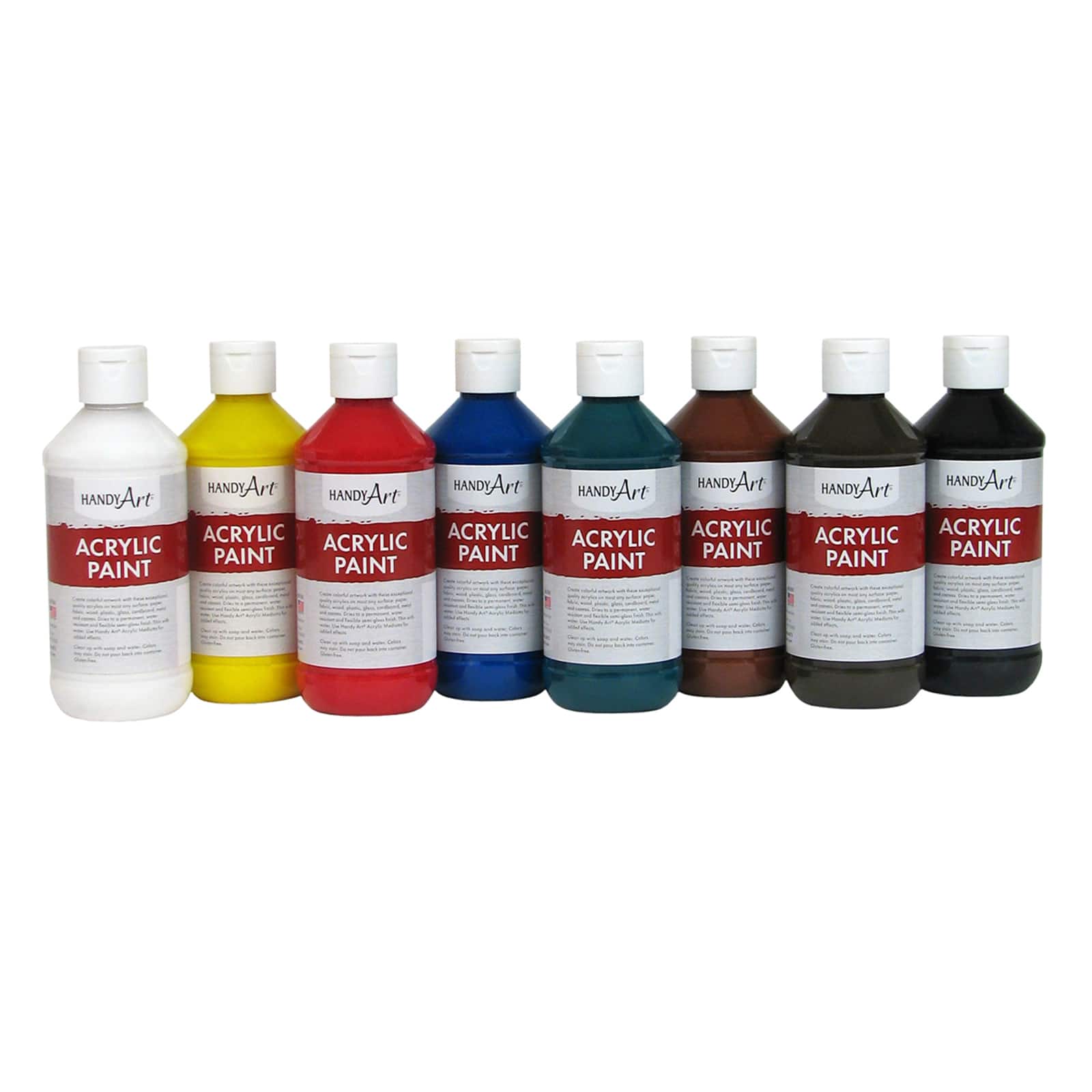 6 Packs: 8 ct. (48 total) Handy Art® 8oz. Primary Acrylic Paint