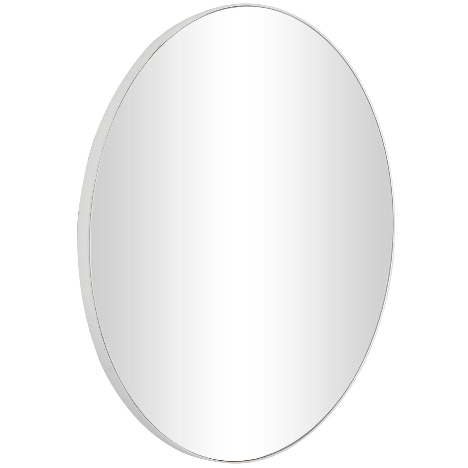 White Wood Thin Framed Wall Mirror 36&#x22; x 1&#x22; x 36&#x22;
