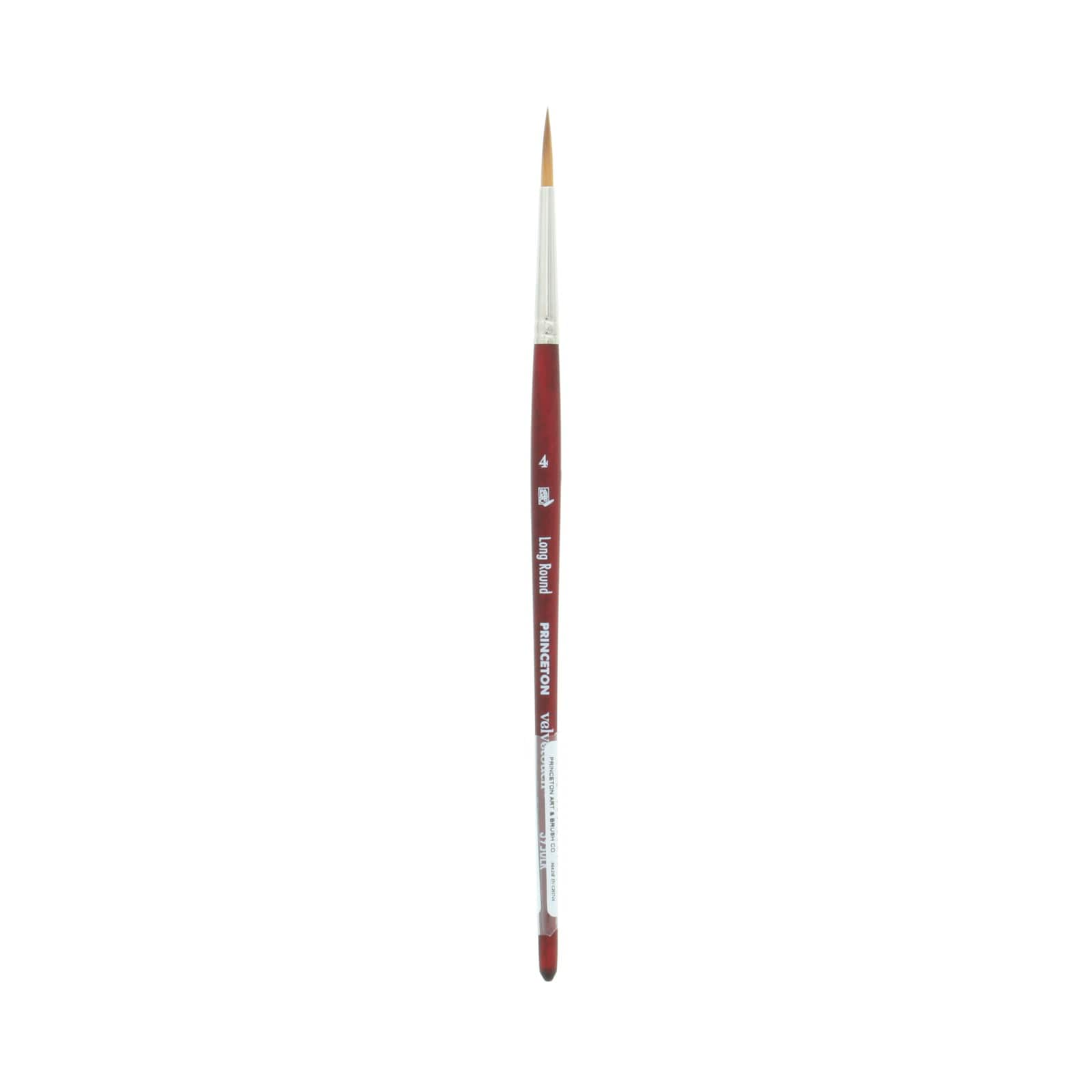 Princeton™ Velvetouch™ Series 3950 Long Round Brush By Princeton Artist Brush Co Paint in Red | 4 | Michaels®