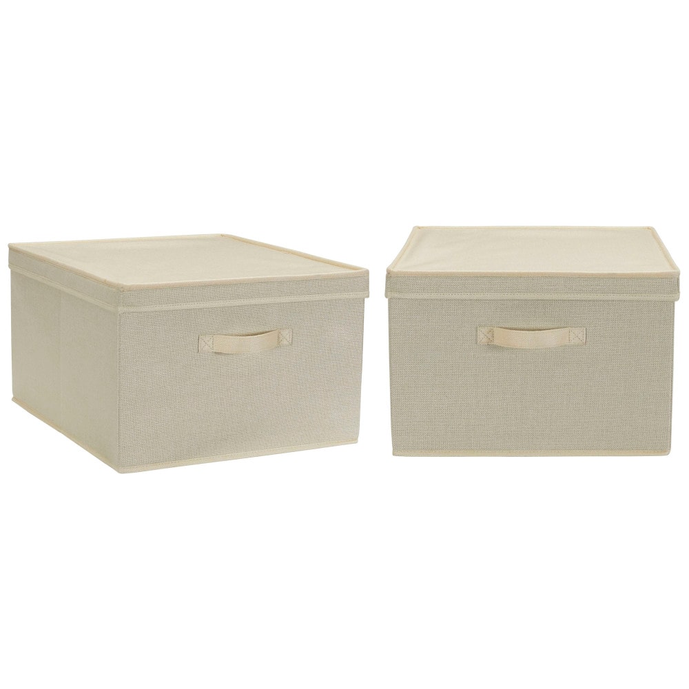 Household Essentials Fabric Storage Bin with Lid, 2ct.