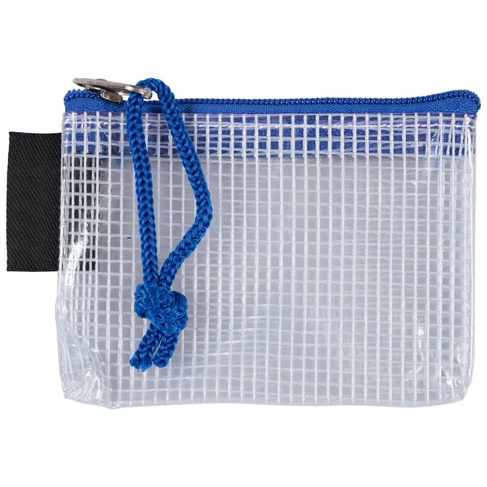 JAM Paper Blue Mesh Zipper Pouch Set