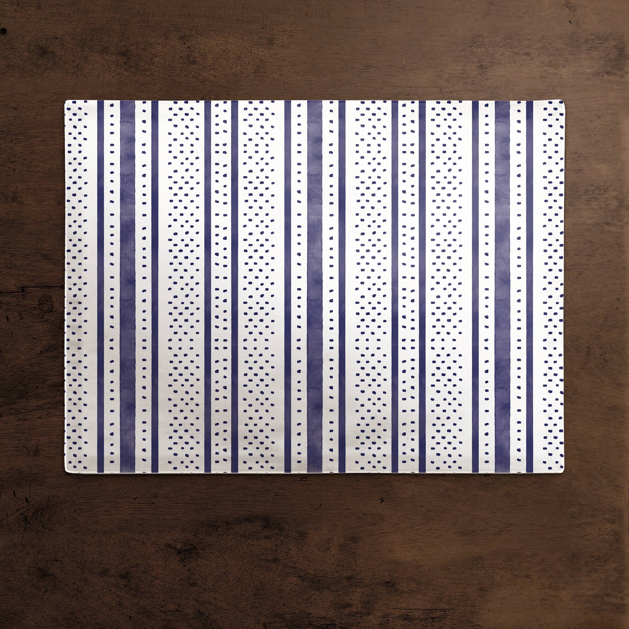 Stripes and Polka Dotss 18" x 14" Poly Twill Placemat