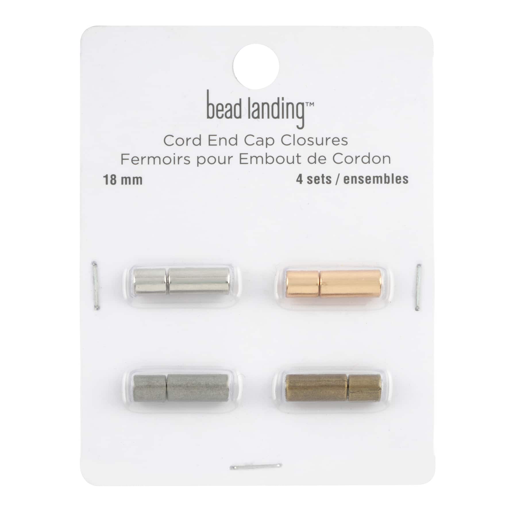 18mm Cord End Cap Closures, 4ct. by Bead Landing&#x2122;