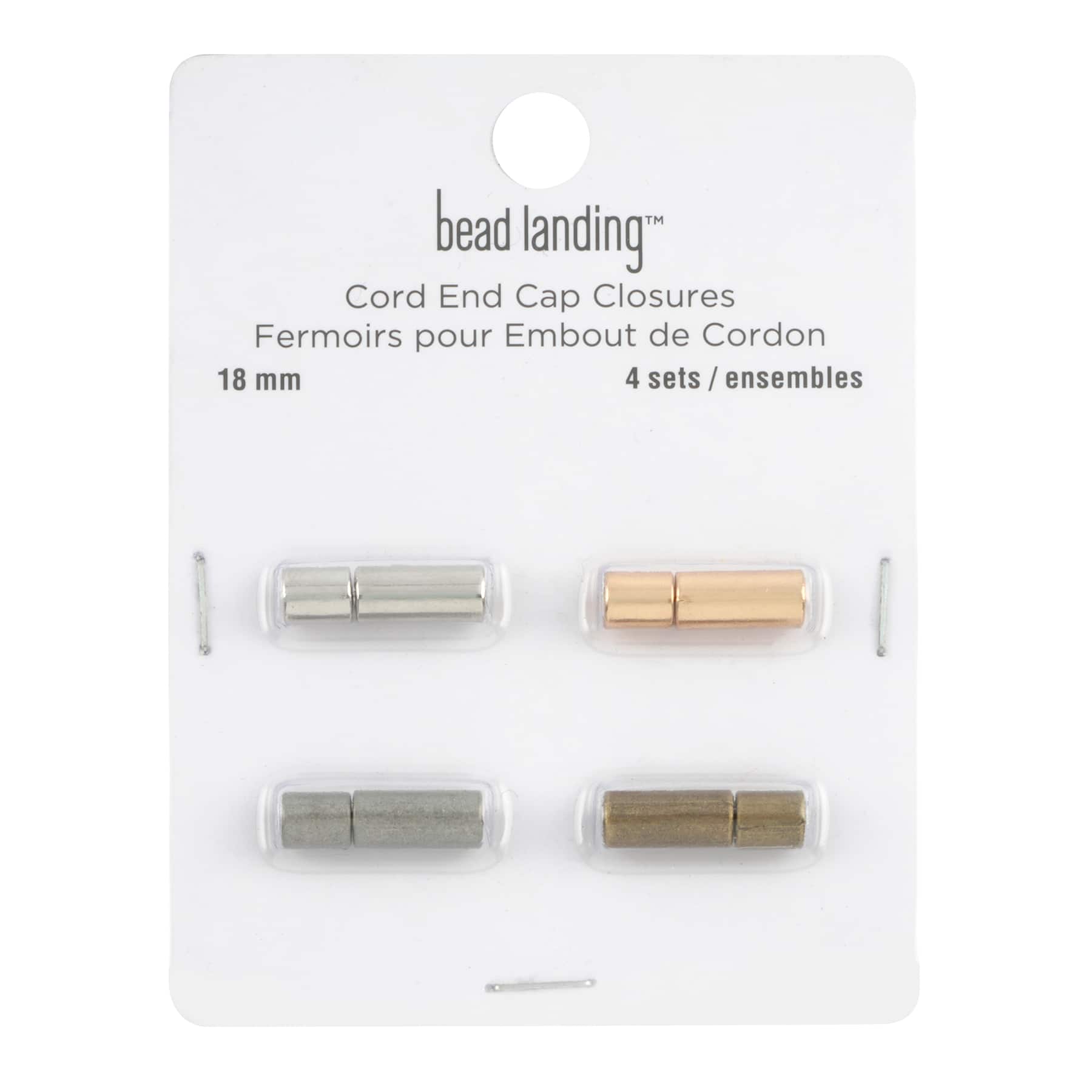 12 Packs: 4 ct. (48 total) 18mm Cord End Cap Closures by Bead Landing™