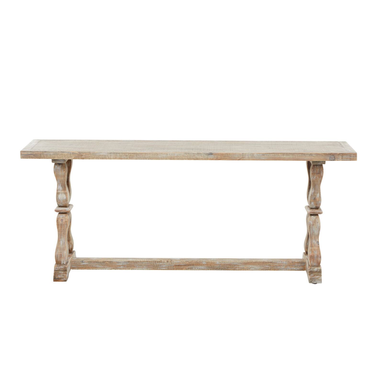 Brown Fir Farmhouse Bench, 20&#x22; x 47&#x22; x 12&#x22;