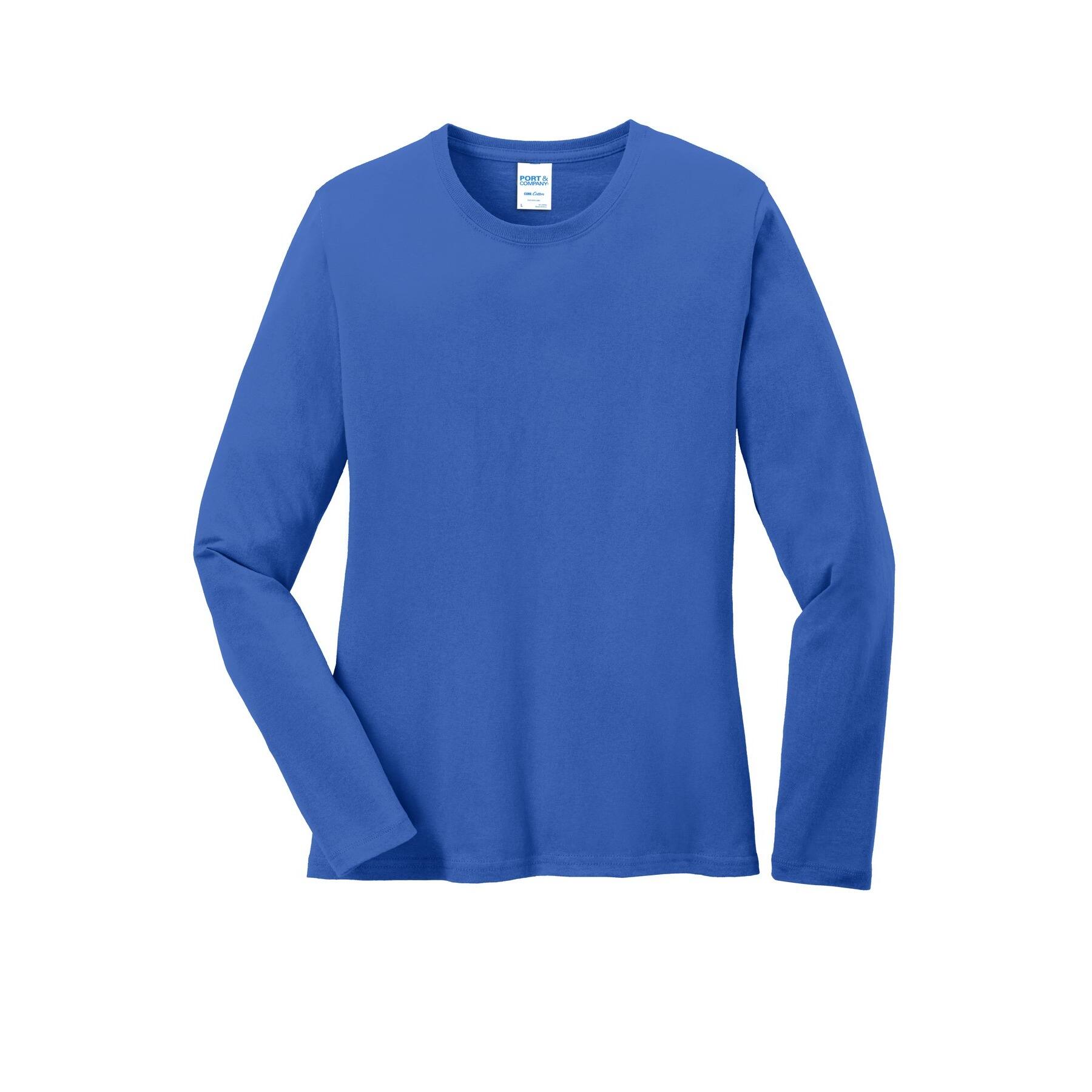 Port &#x26; Company&#xAE; Core Cotton Colors Long Sleeve Ladies T-Shirt