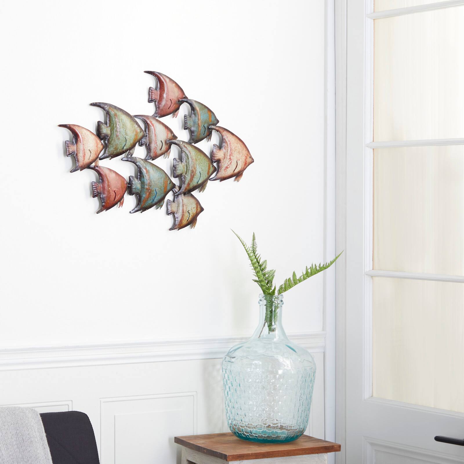 Multicolor Metal Coastal Fish Wall D&#xE9;cor