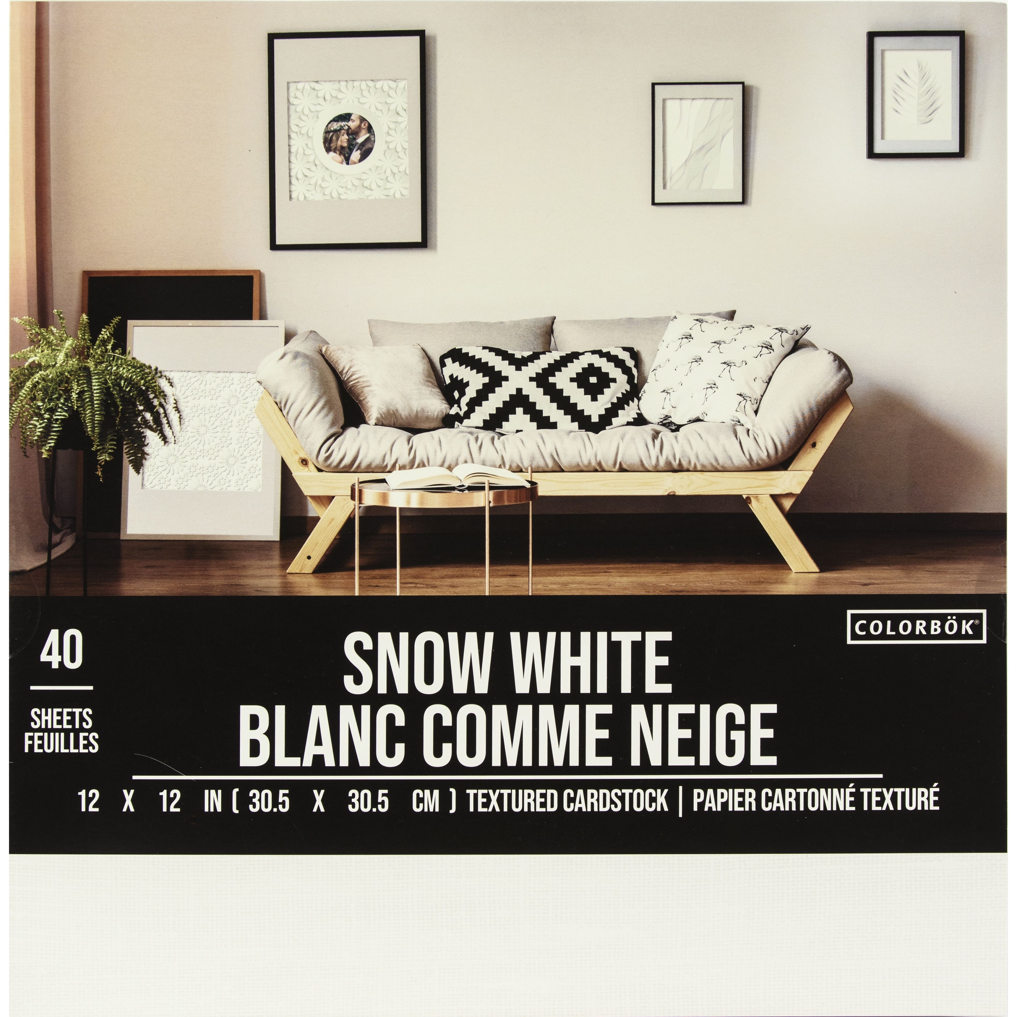 Colorbok&#xAE; Snow White Textured Cardstock Pad, 12&#x22; x 12&#x22;