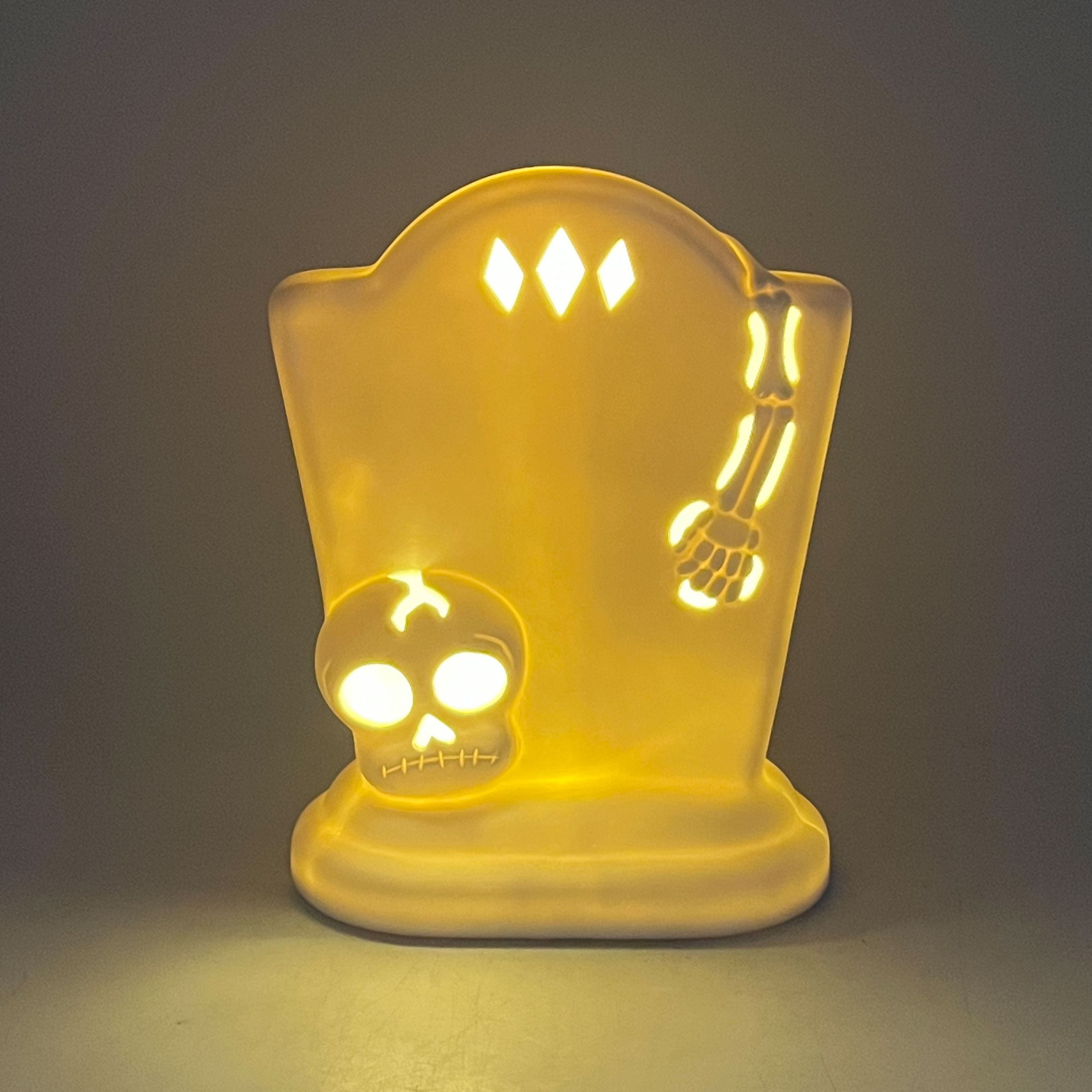 7.75&#x22; DIY Ceramic LED Tombstone D&#xE9;cor by Make Market&#xAE;