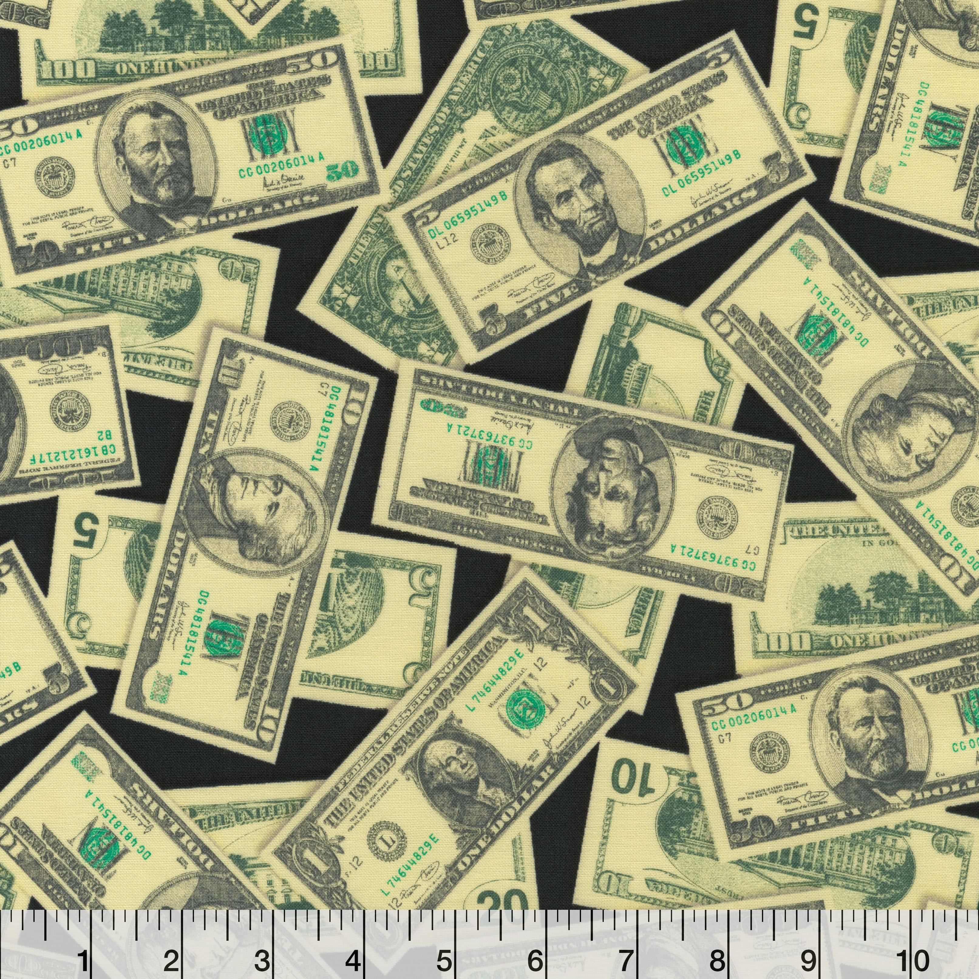 Robert Kaufman Money US Dollars Cotton Fabric