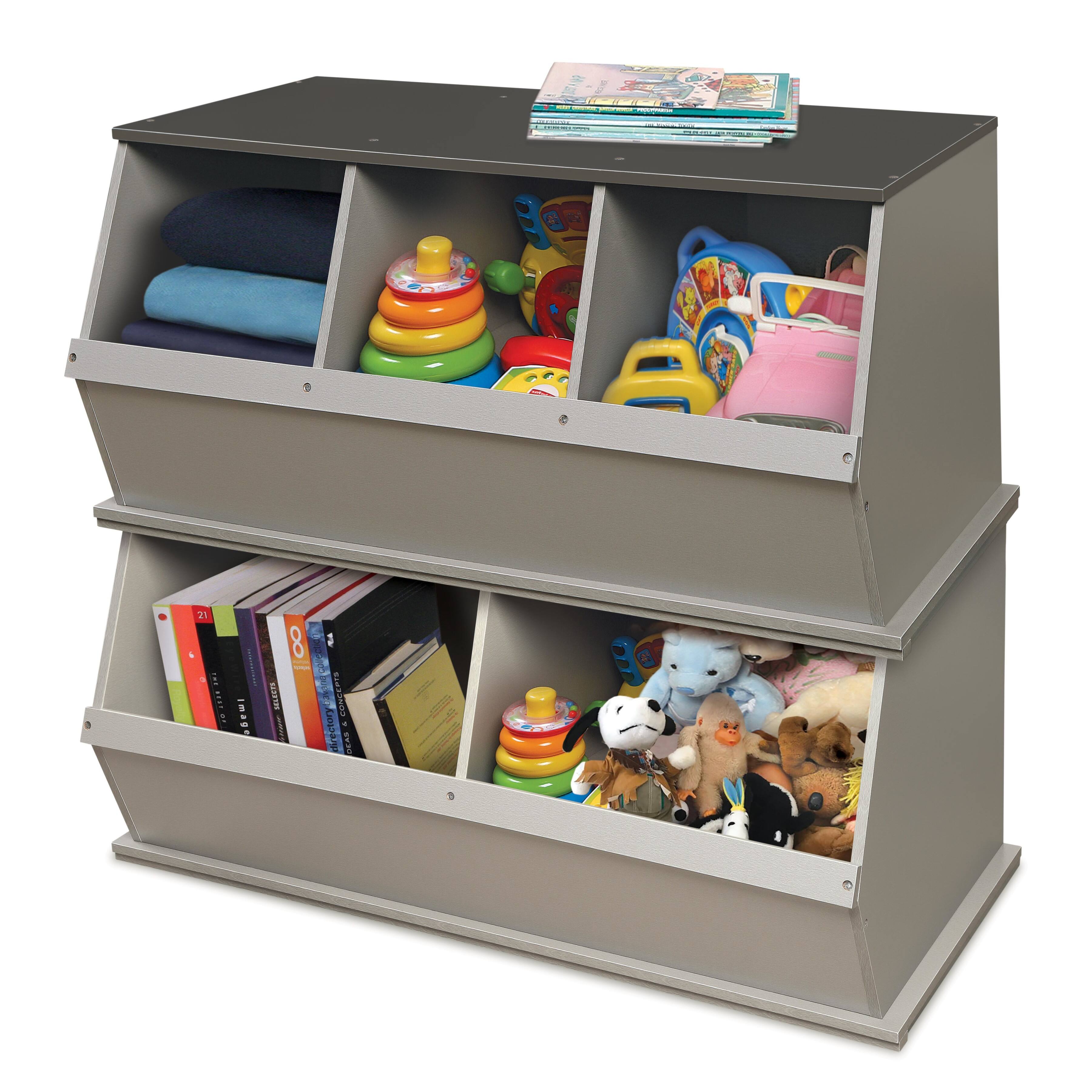 Badger Basket 3 Bin Stackable Storage Cubby