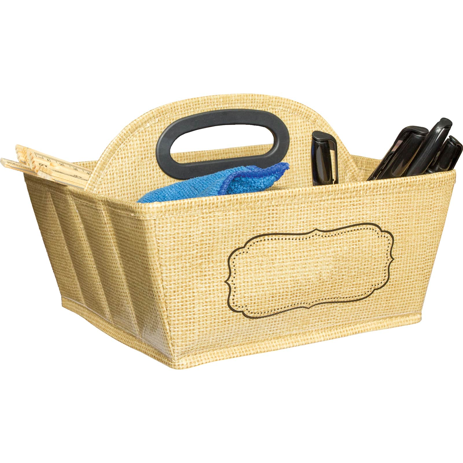 Teacher Created Resources&#xAE; Burlap Design Storage Caddy, 2ct.